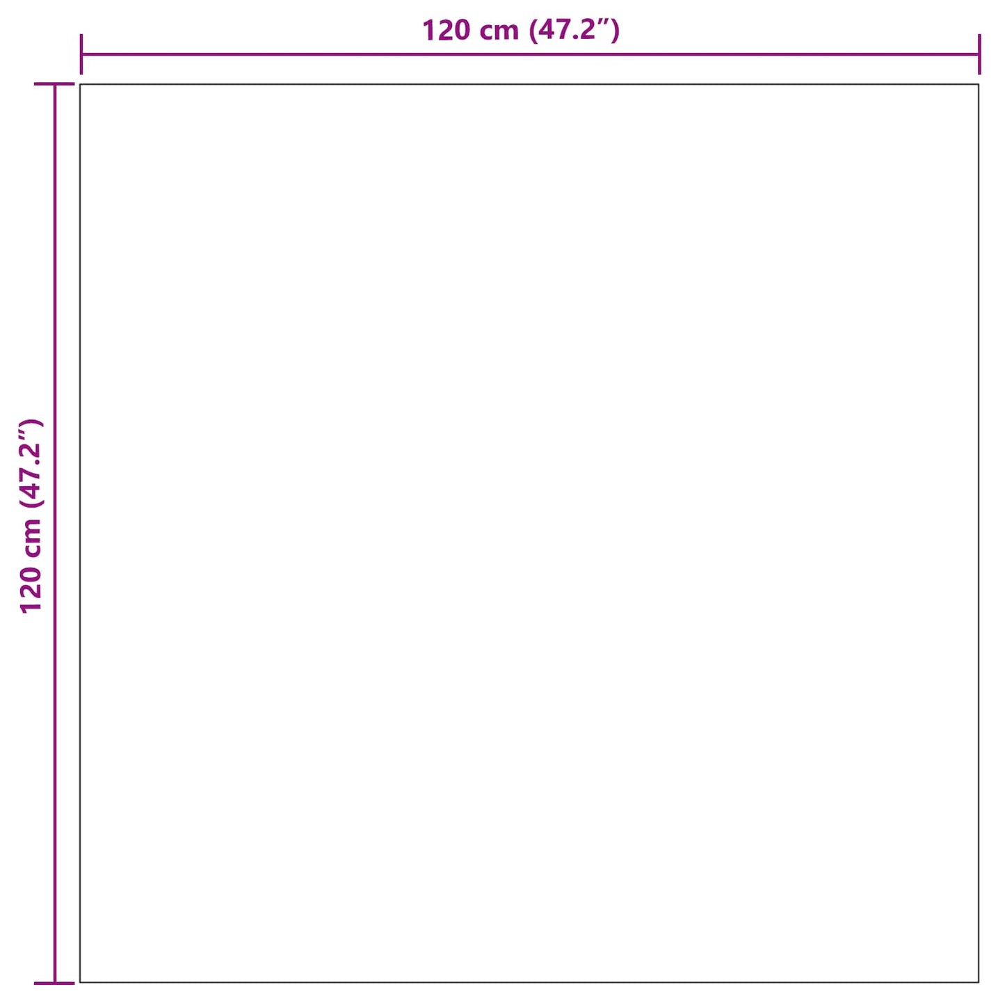 Områdetæpper Firkantet PALMERAS Antracit 120 x 120 cm Polyester
