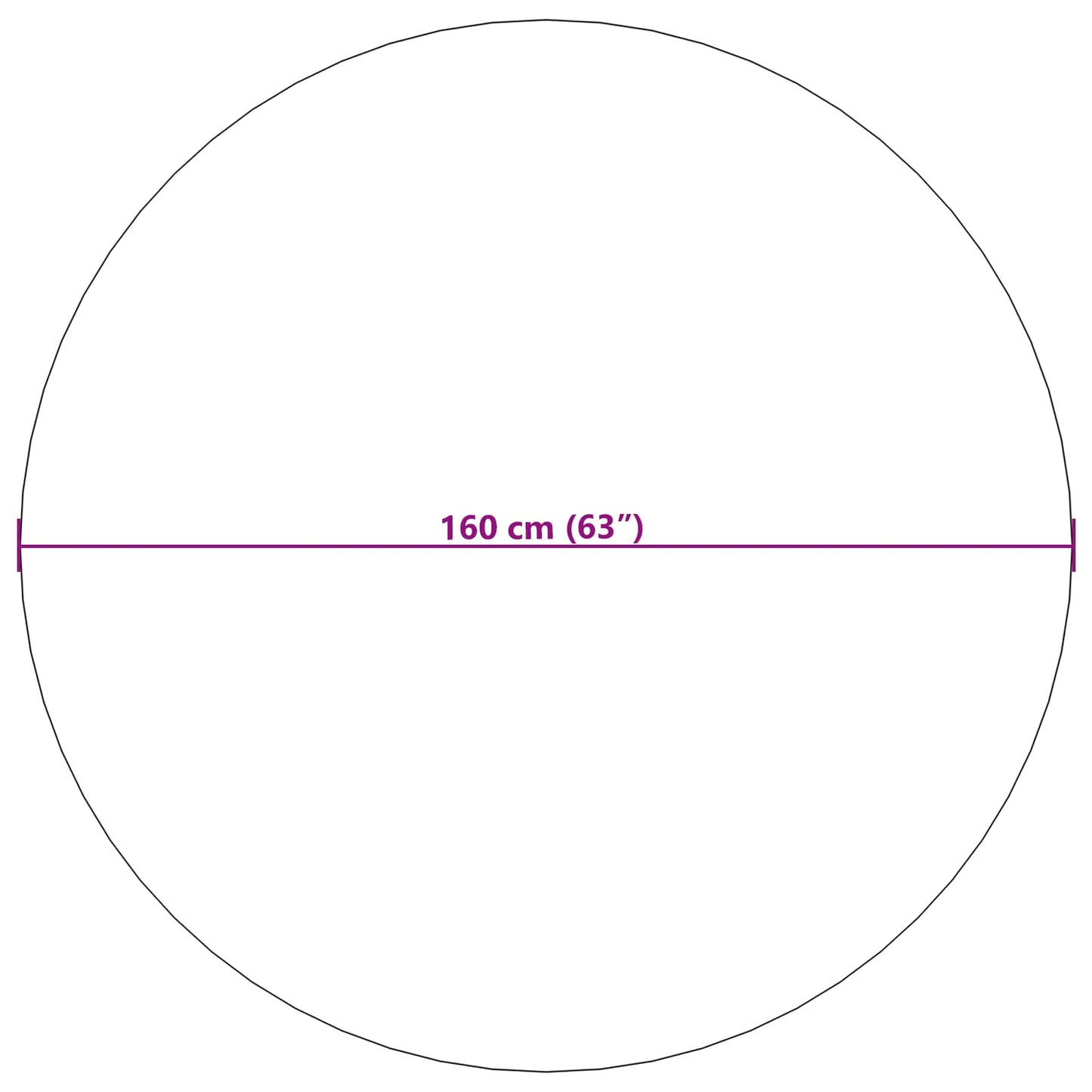 Områdetæpper Rund LUGO Creme og Taupe Ø 160 CM Polyester