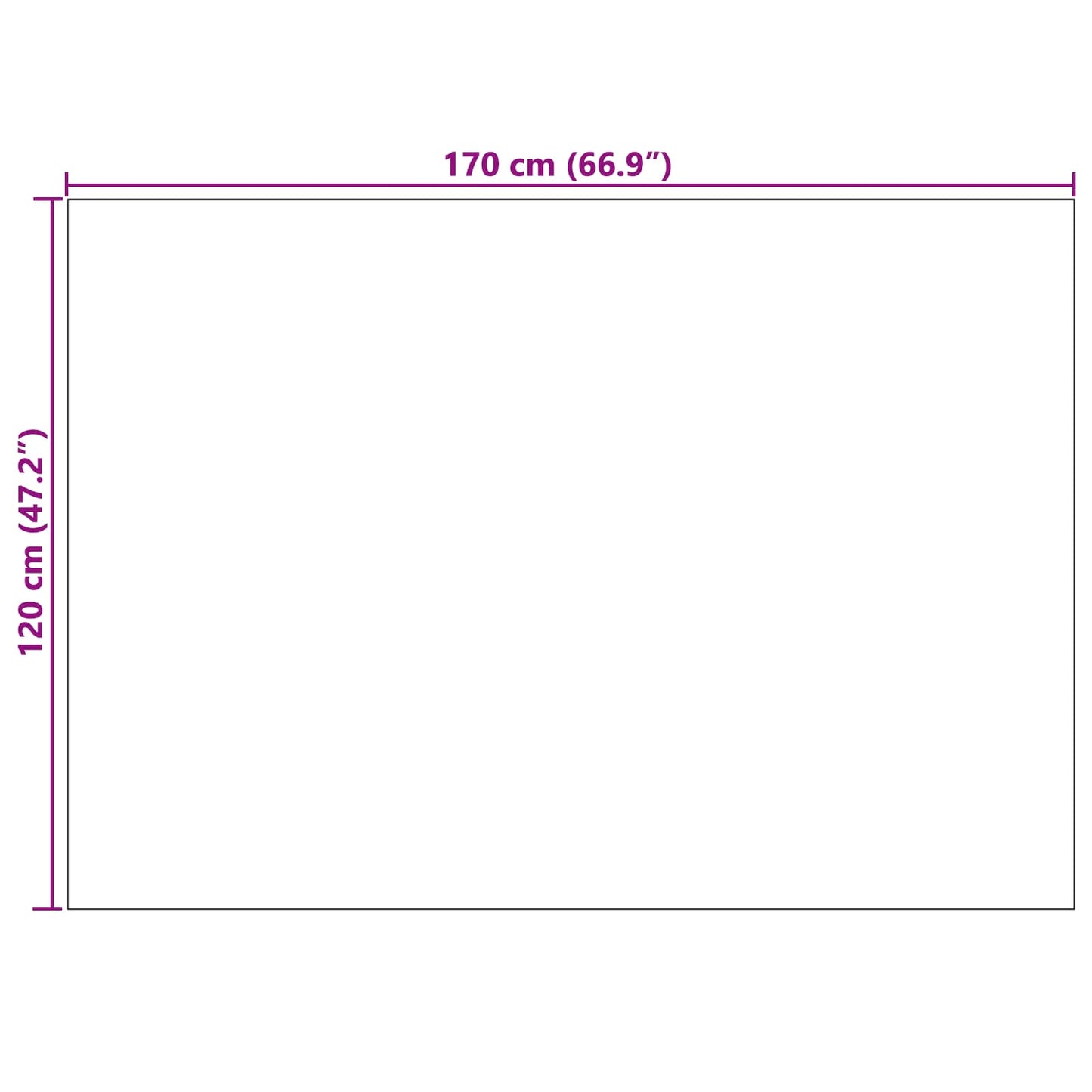 Områdetæpper Rektangulær SIROLO Antracit 170 x 120 cm Polyester