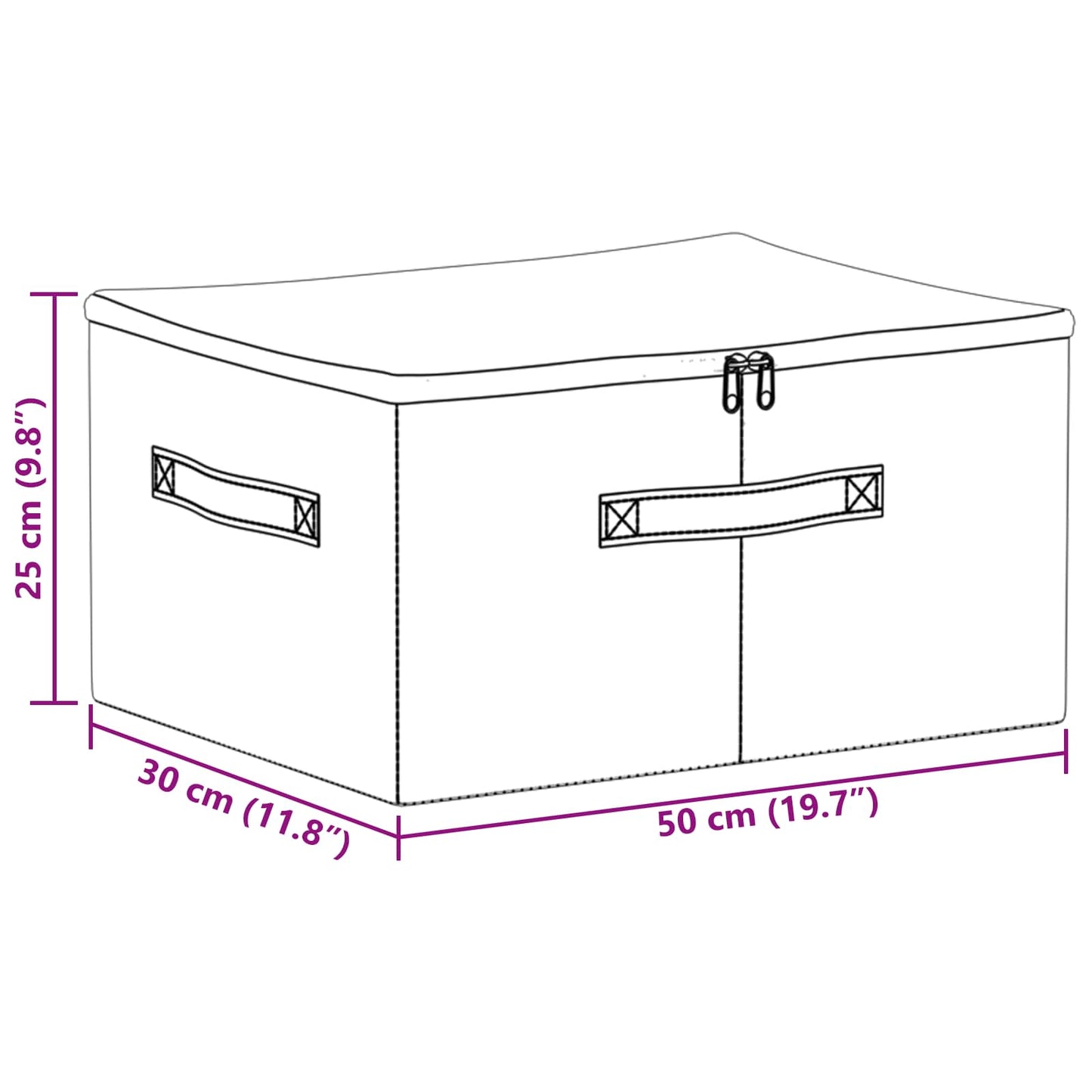 Opbevaringskasse 24 pcs Antracit 50 x 30 x 25 cm