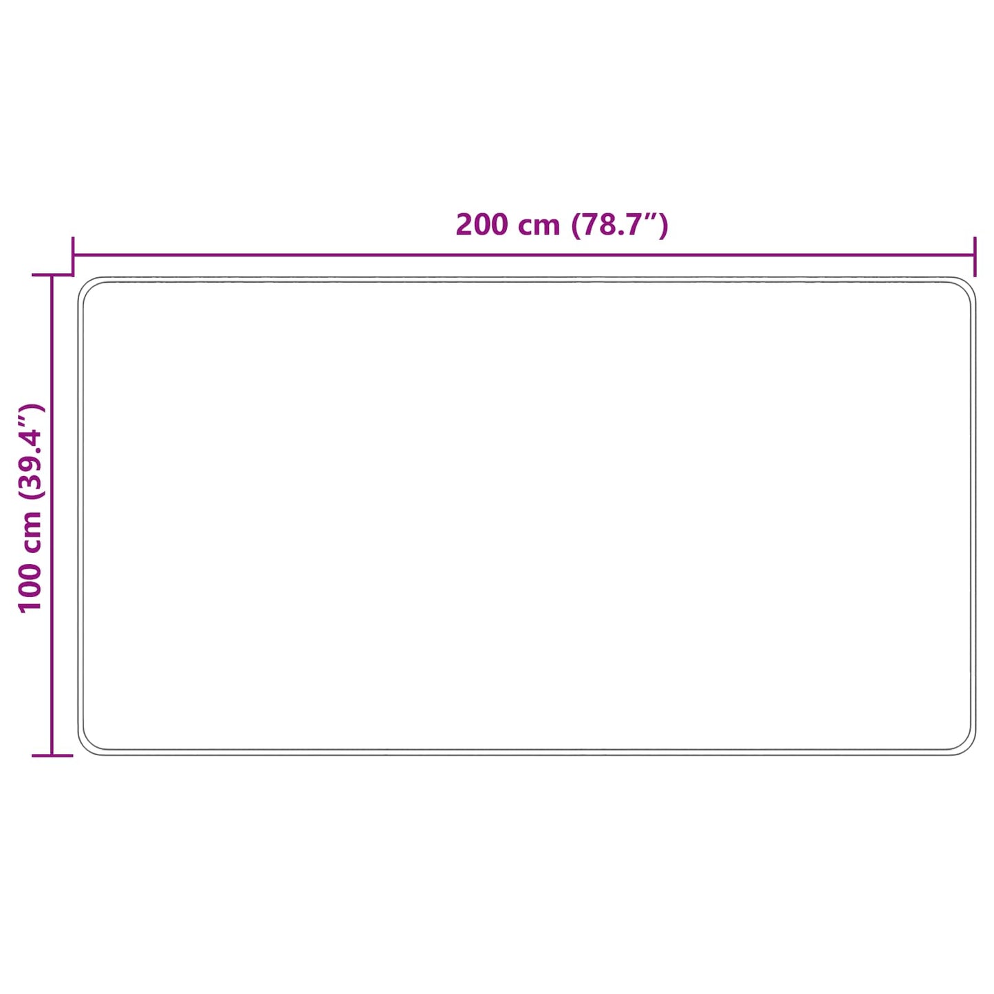 Tæppe Runner MARSA Creme 100 x 200 cm Polyester og PVC