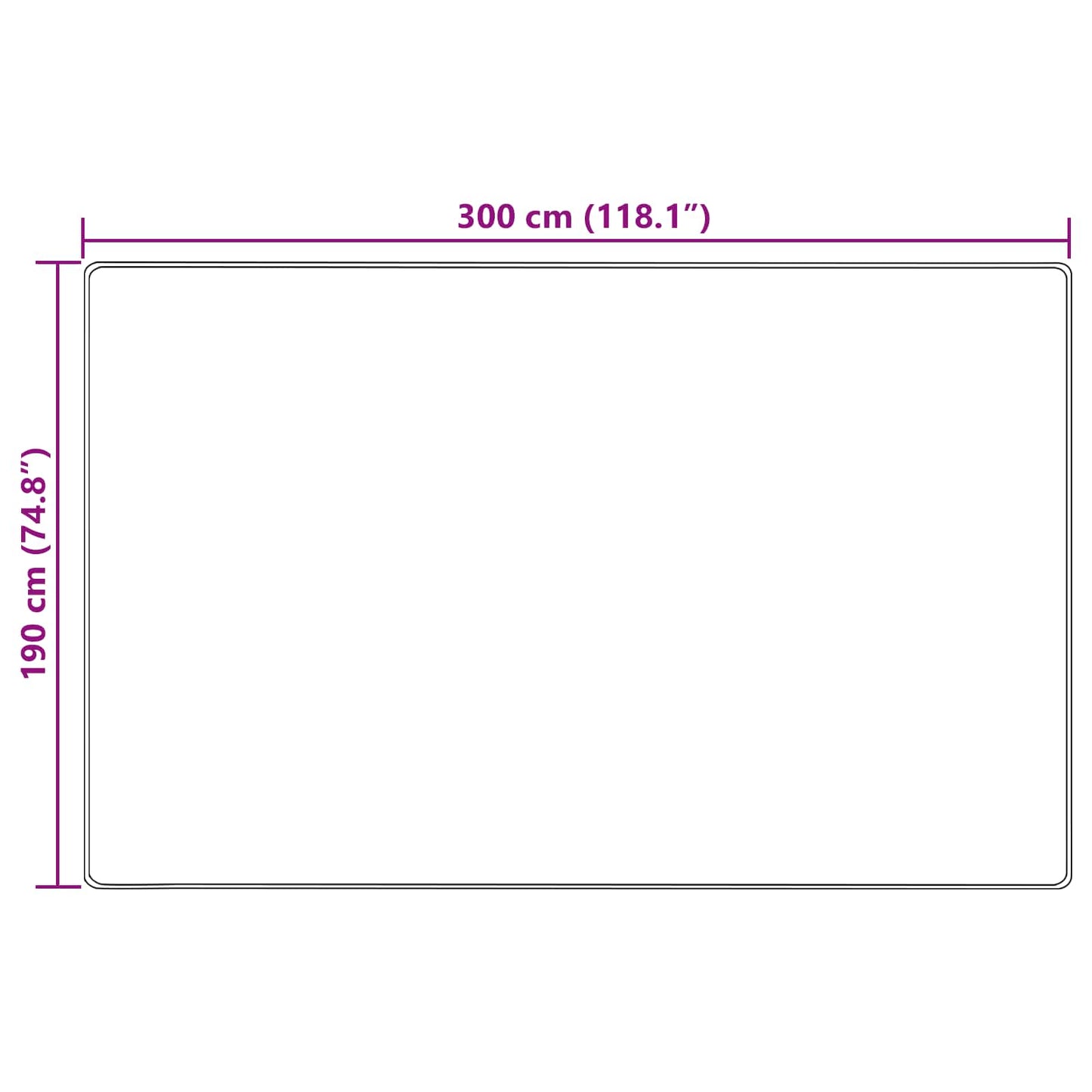 Tæppe Runner MARSA Skovgrøn 190 x 300 cm Polyester og PVC