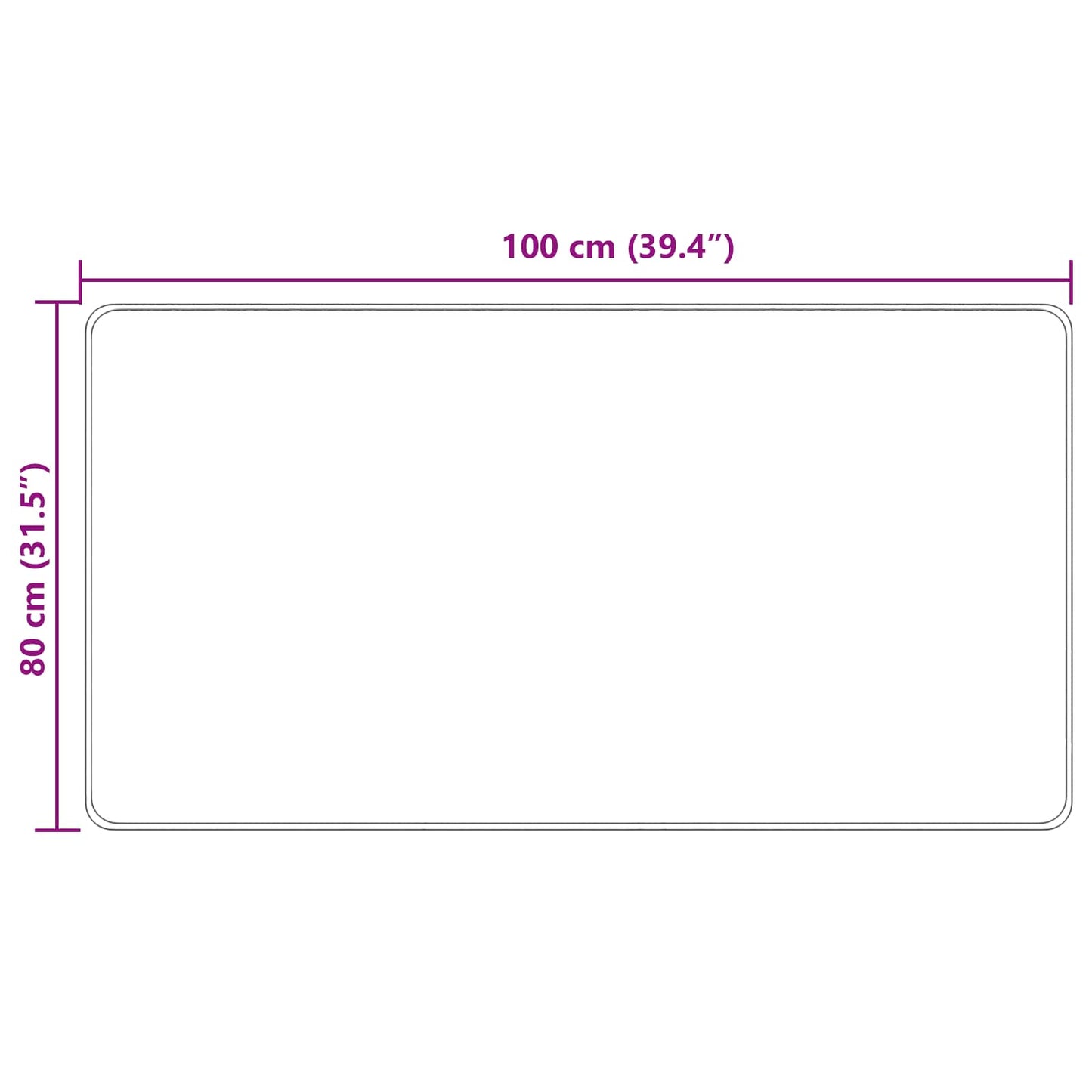 Tæppe Runner MARSA Gul 80 x 100 cm Polyester og PVC