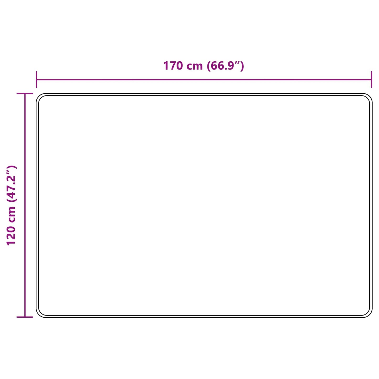 Tæppe Runner MARSA Gul 120 x 170 cm Polyester og PVC