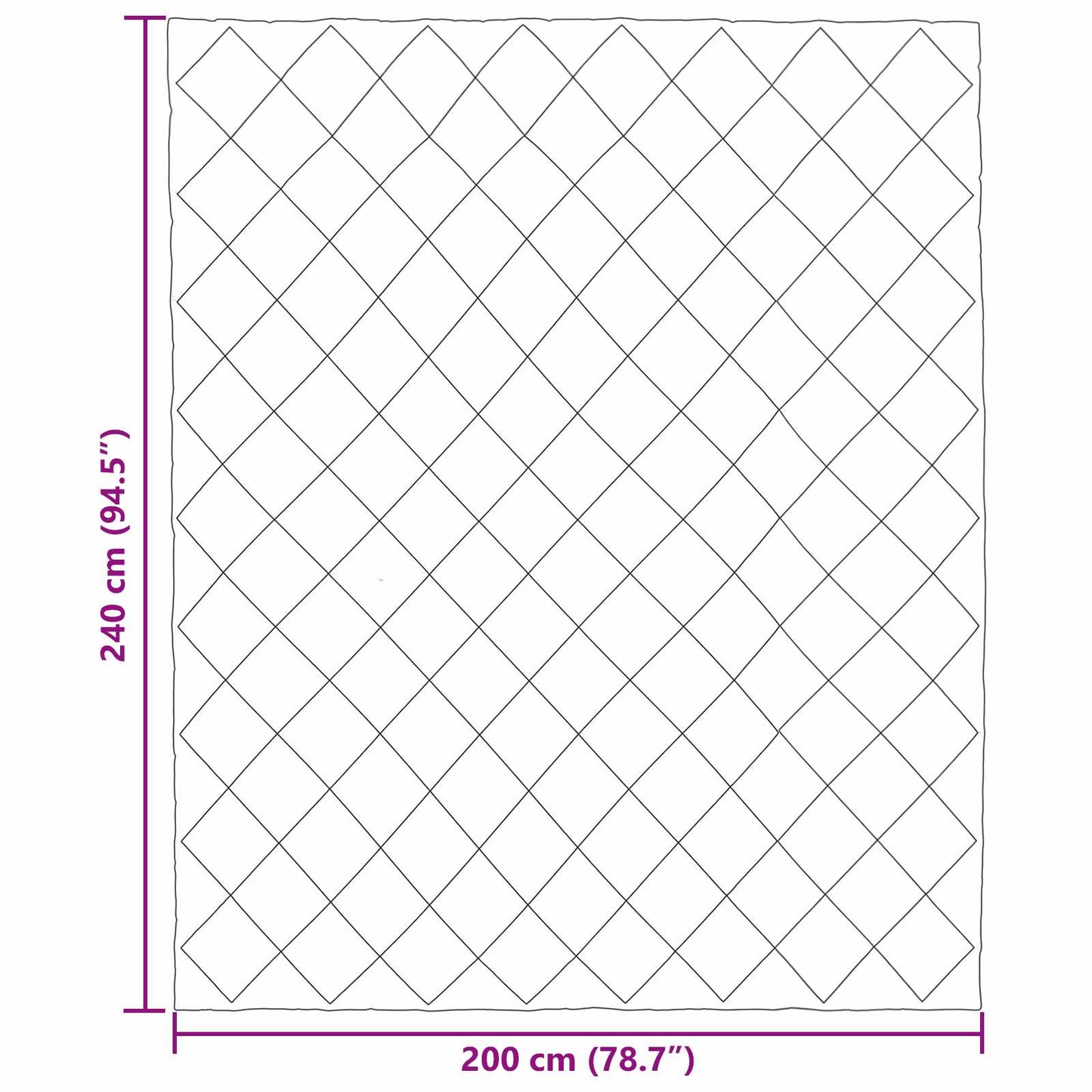 Sommer dyne 240 x 200 cm Sommer 200 gsm Antracit og Taupe
