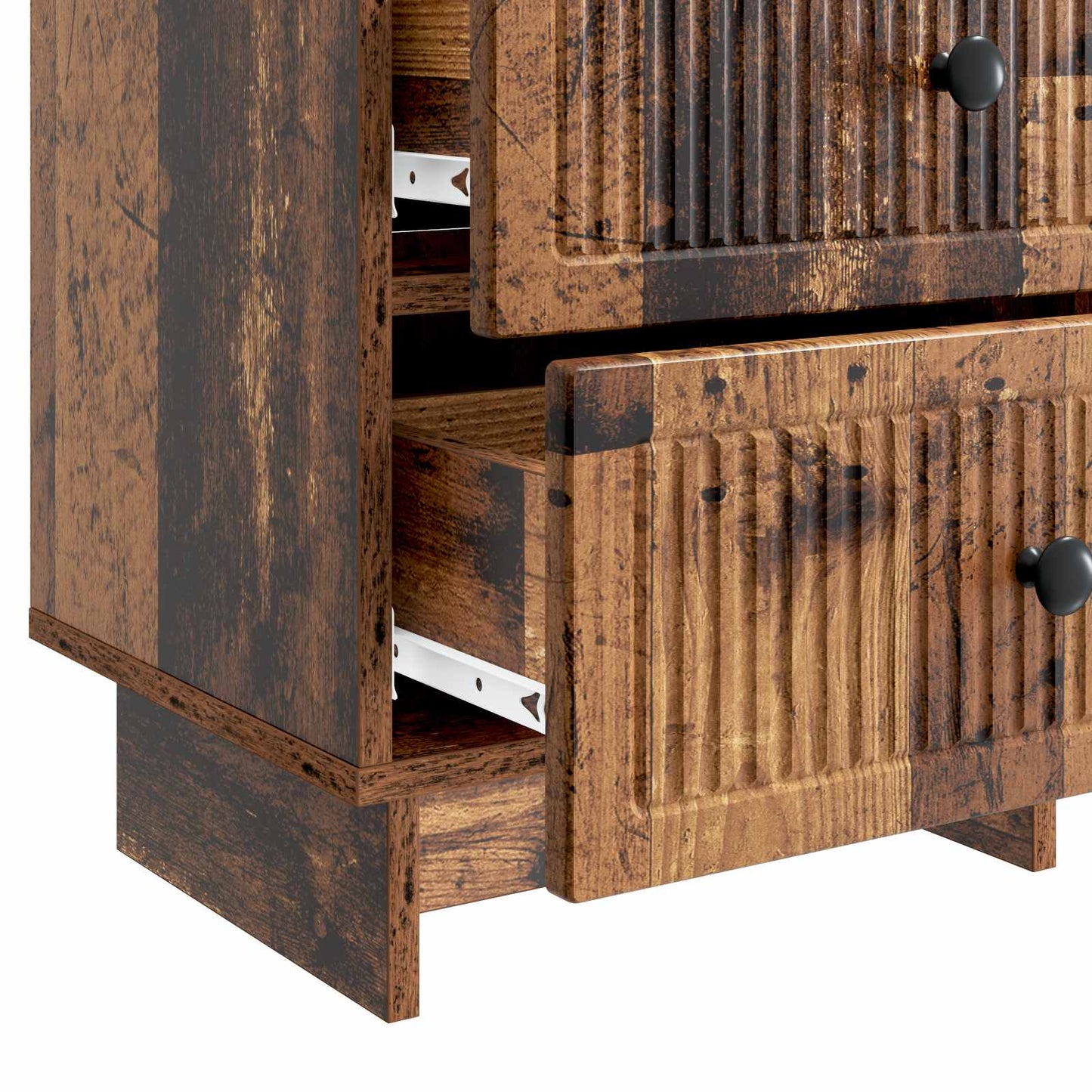 Natskab 2 stk. Gammelt træ 43 x 34,5 x 47,5 cm Konstrueret træ