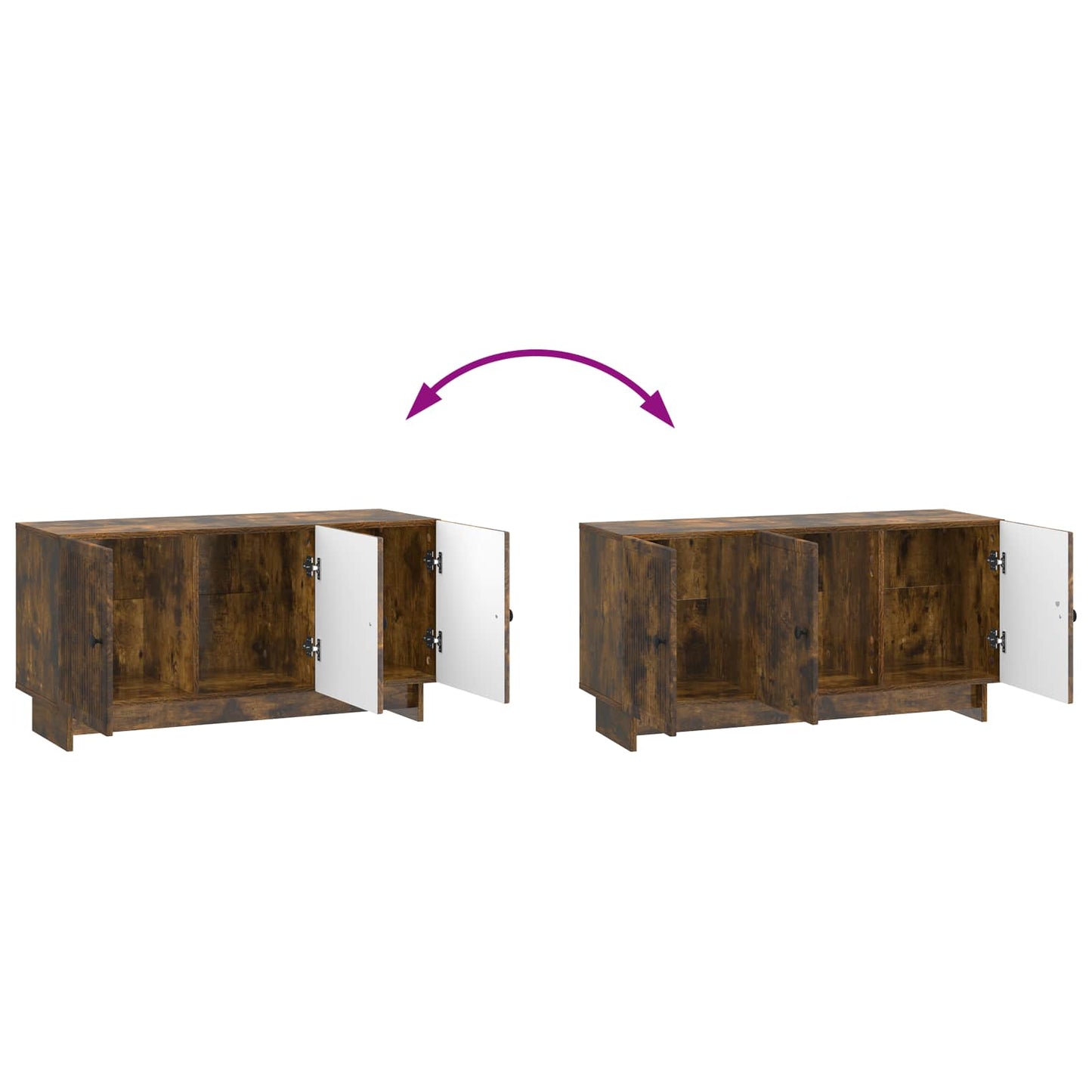 TV-skab Røget eg 99 x 34,5 x 50 cm Konstrueret træ