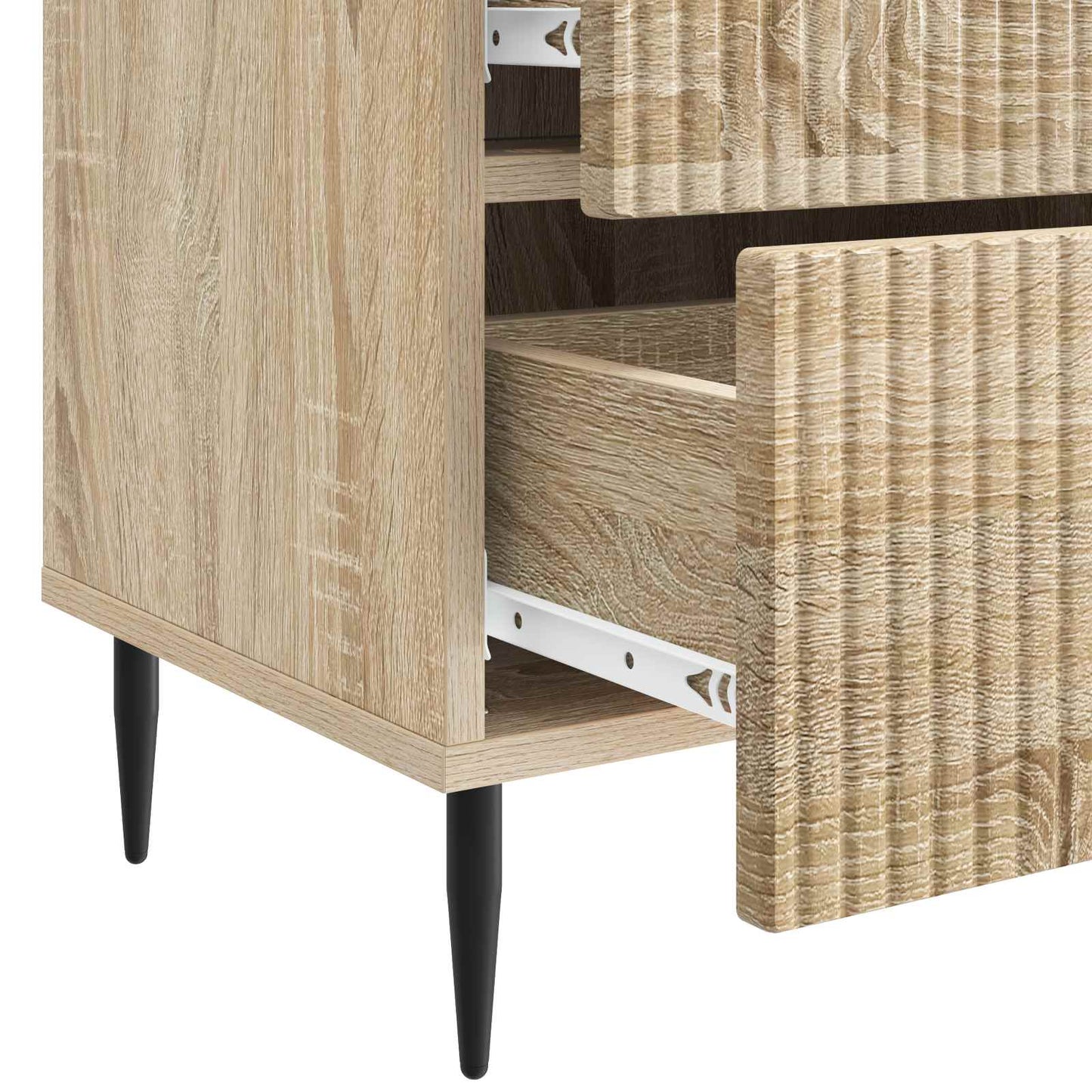 Natskab 2 stk. Sonoma-eg 43 x 34,5 x 47,5 cm Konstrueret træ