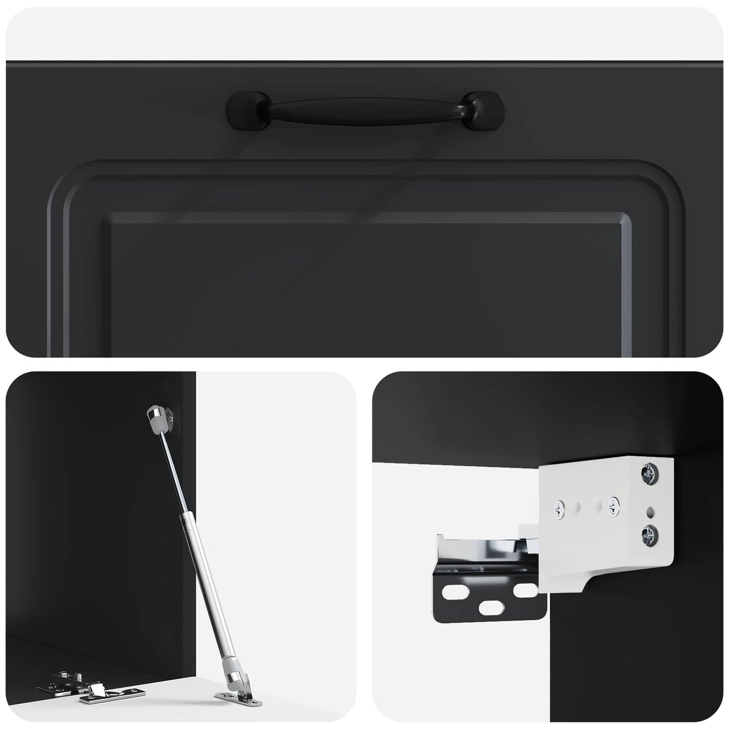 Væghængt TV-skab Sort 78,5 x 41 x 30 cm Konstrueret træ