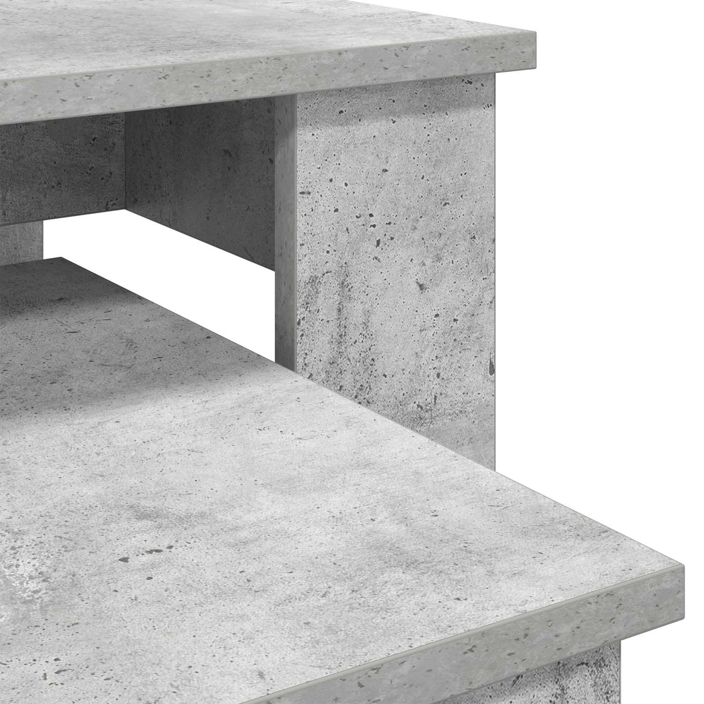 Kaffebord Sæt 2 stk. Beton Grå 100 x 50 x 42 cm Konstrueret træ