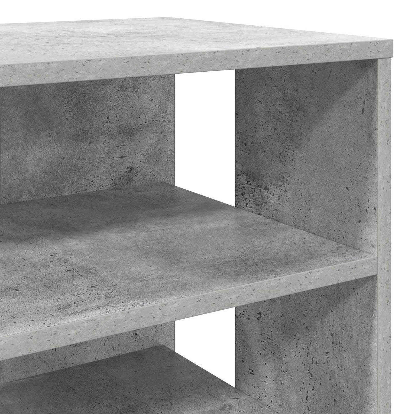 Sko skab med hylde 2 pcs Beton Grå Konstrueret træ