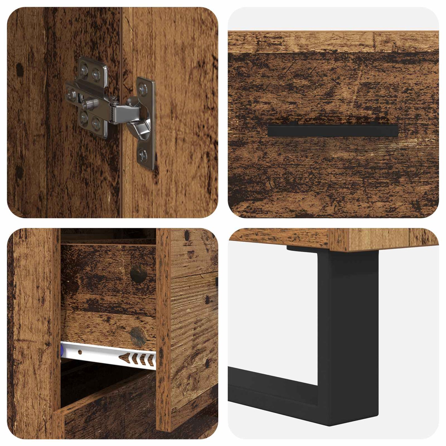 Highboard Gammelt træ 69,5 x 34 x 180 cm Konstrueret træ