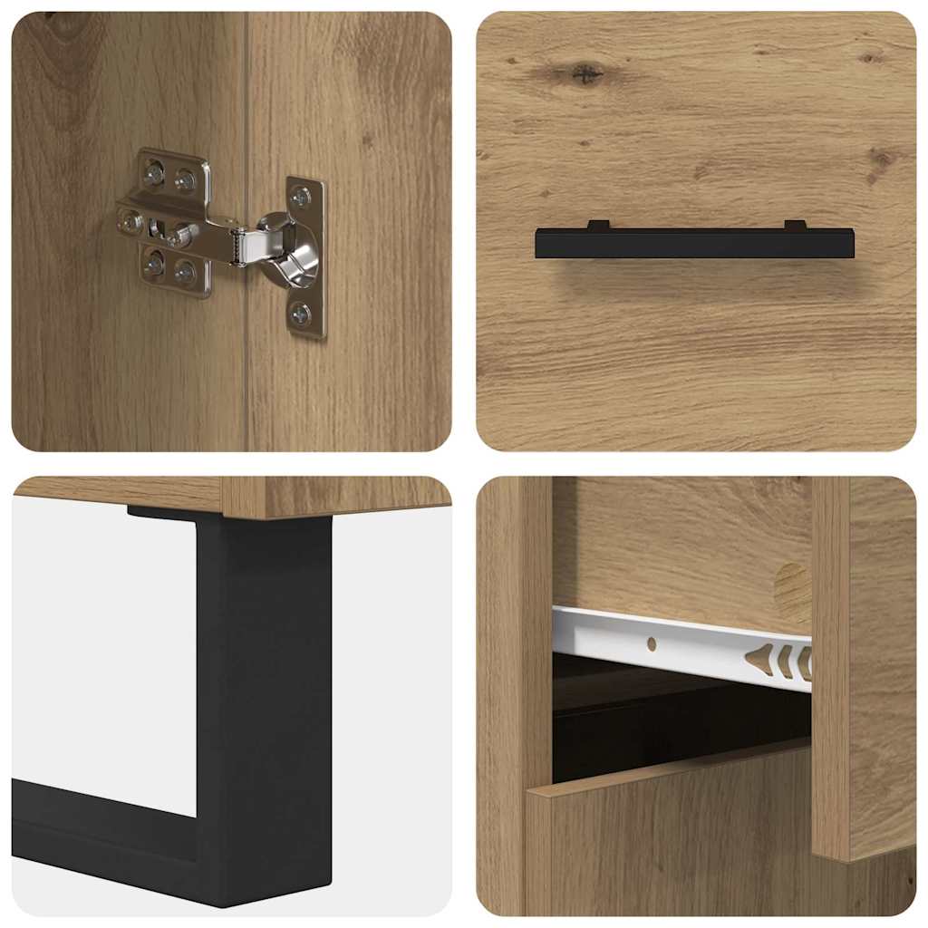 Highboard 2 stk. Artisan Egetræ 69,5 x 34 x 180 cm