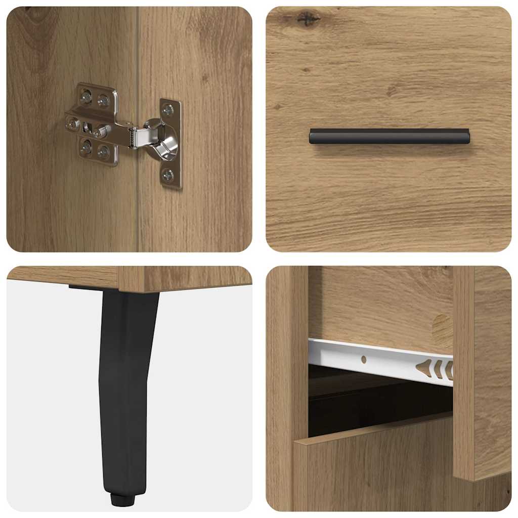 Highboard 2 pcs Artisan Egetræ 69,5 x 34 x 180 cm