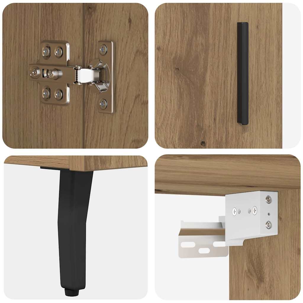 Highboard 2 stk. Artisan Egetræ 69,5 x 34 x 180 cm