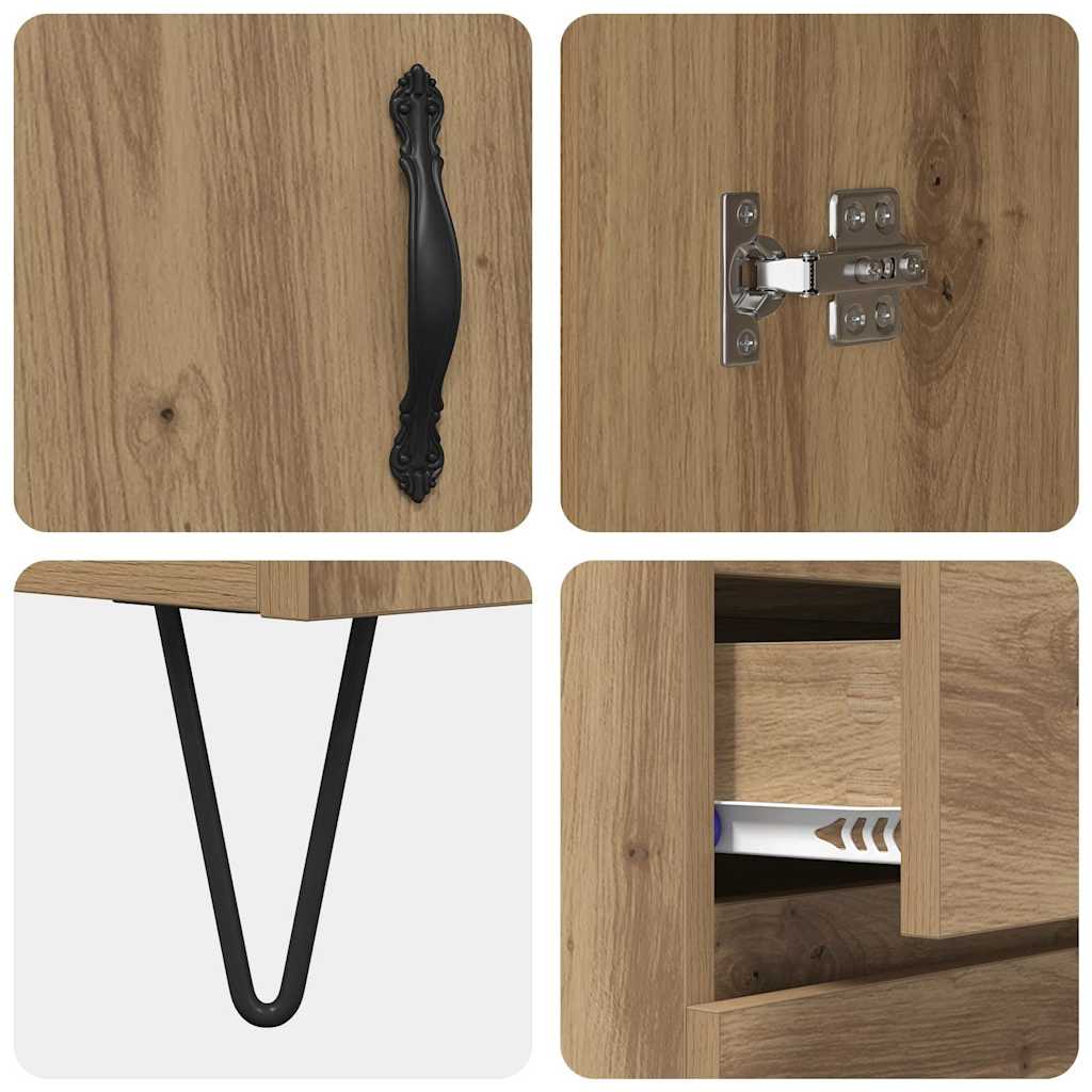 Highboard 2 pcs Artisan Egetræ 69,5 x 34 x 180 cm