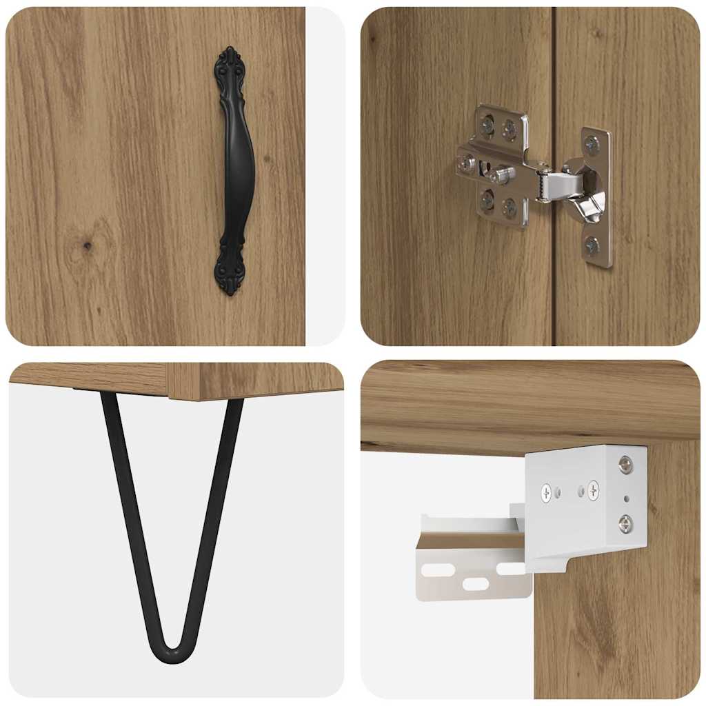 Highboard 2 stk. Artisan Egetræ 69,5 x 34 x 180 cm