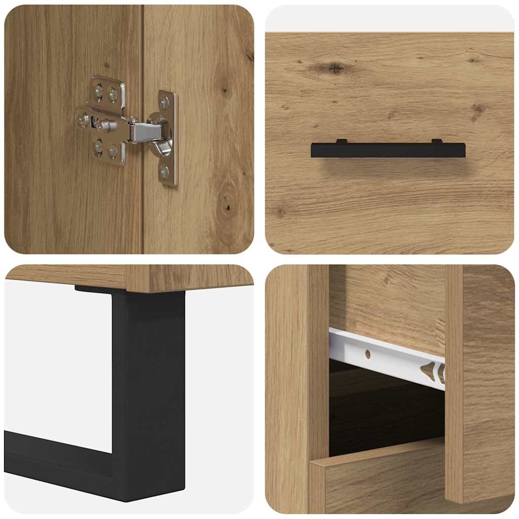 Highboard 2 pcs Artisan Egetræ 69,5 x 34 x 180 cm
