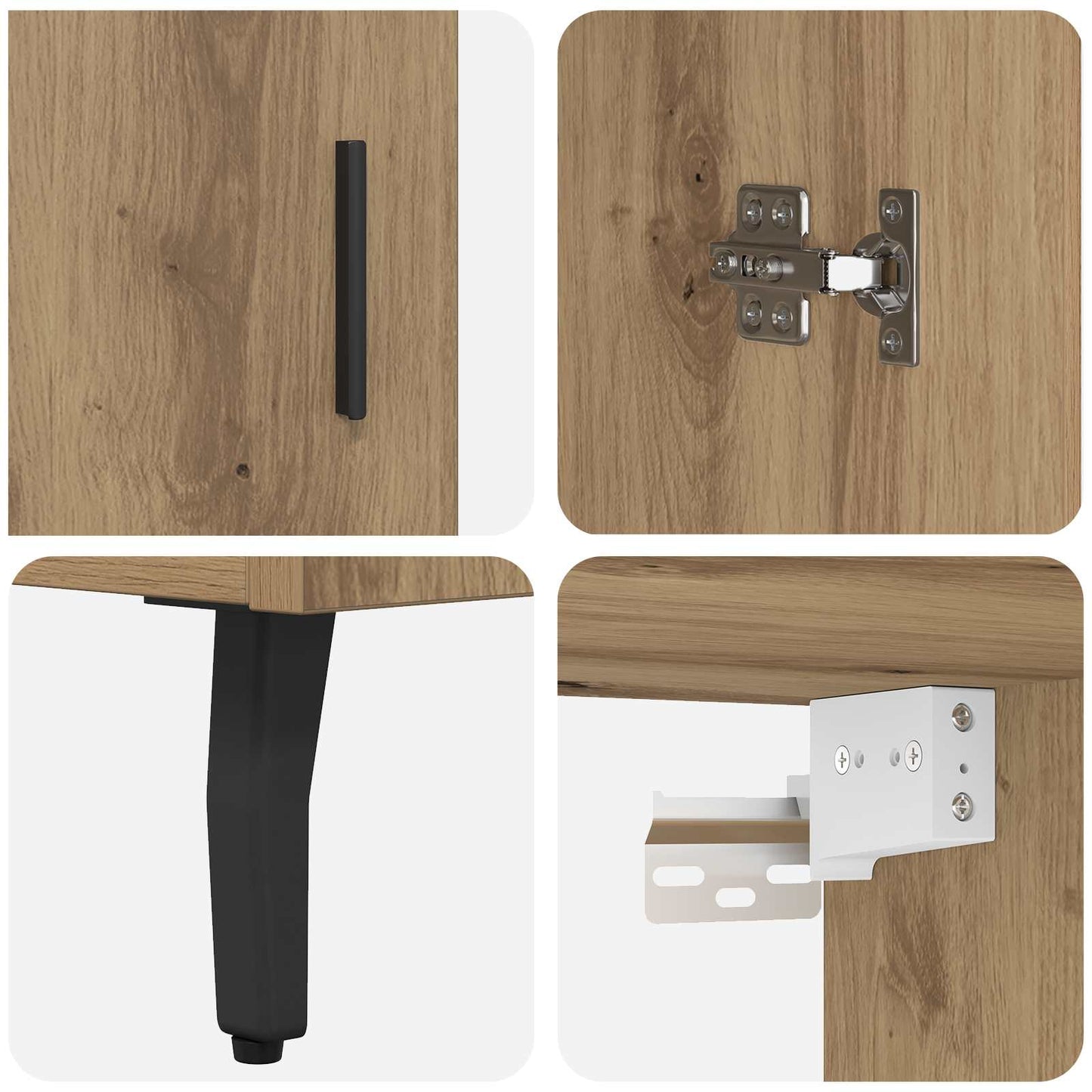 Highboard 2 pcs Artisan Egetræ 69,5 x 32,5 x 180 cm
