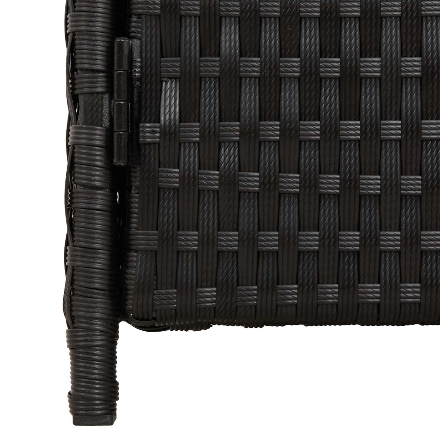 Kabinet med hylde Sort 70 x 50 x 87 cm Polyester og Roly Rattan