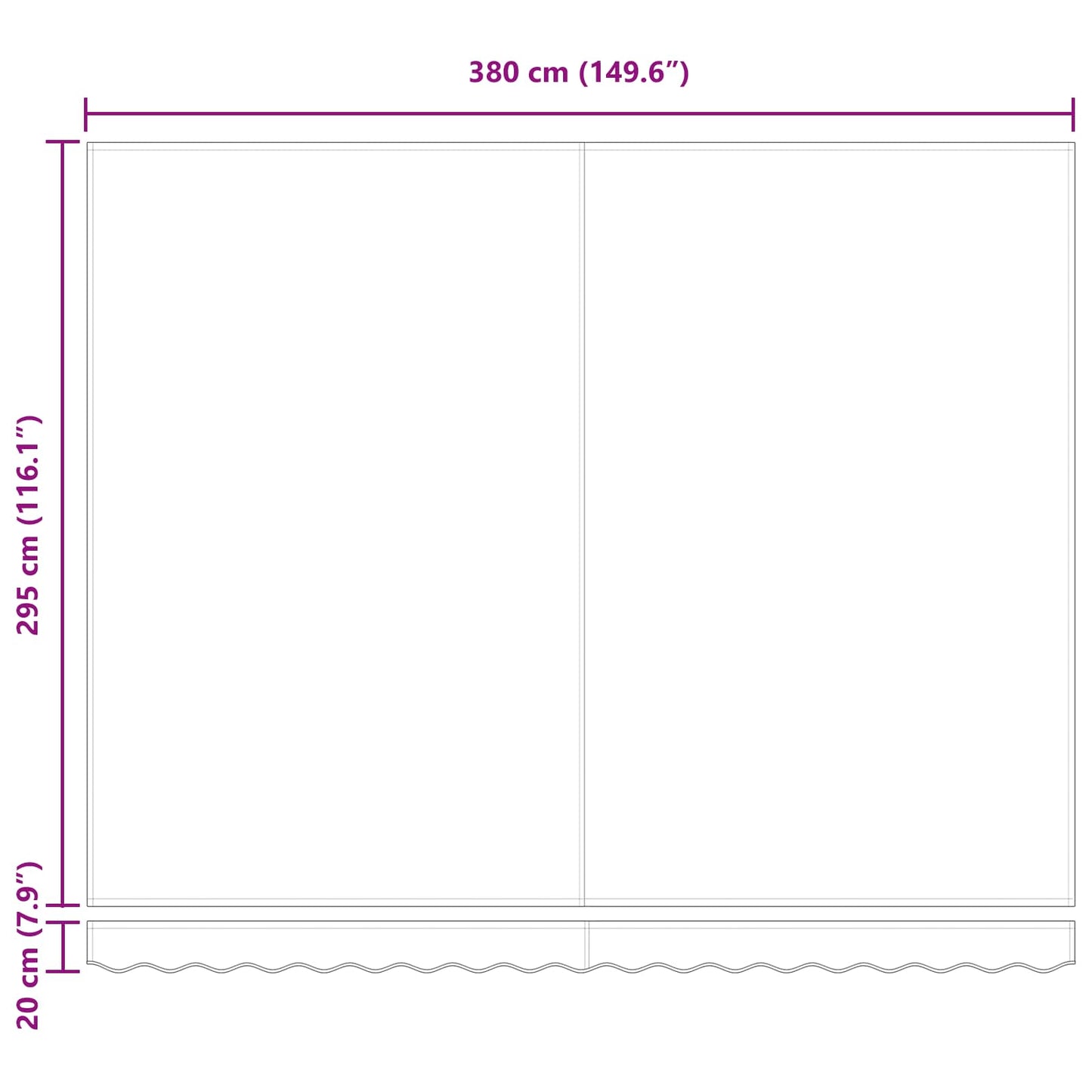 Udtrækkelig markise Rød 4 × 3 m Canvas og Aluminium