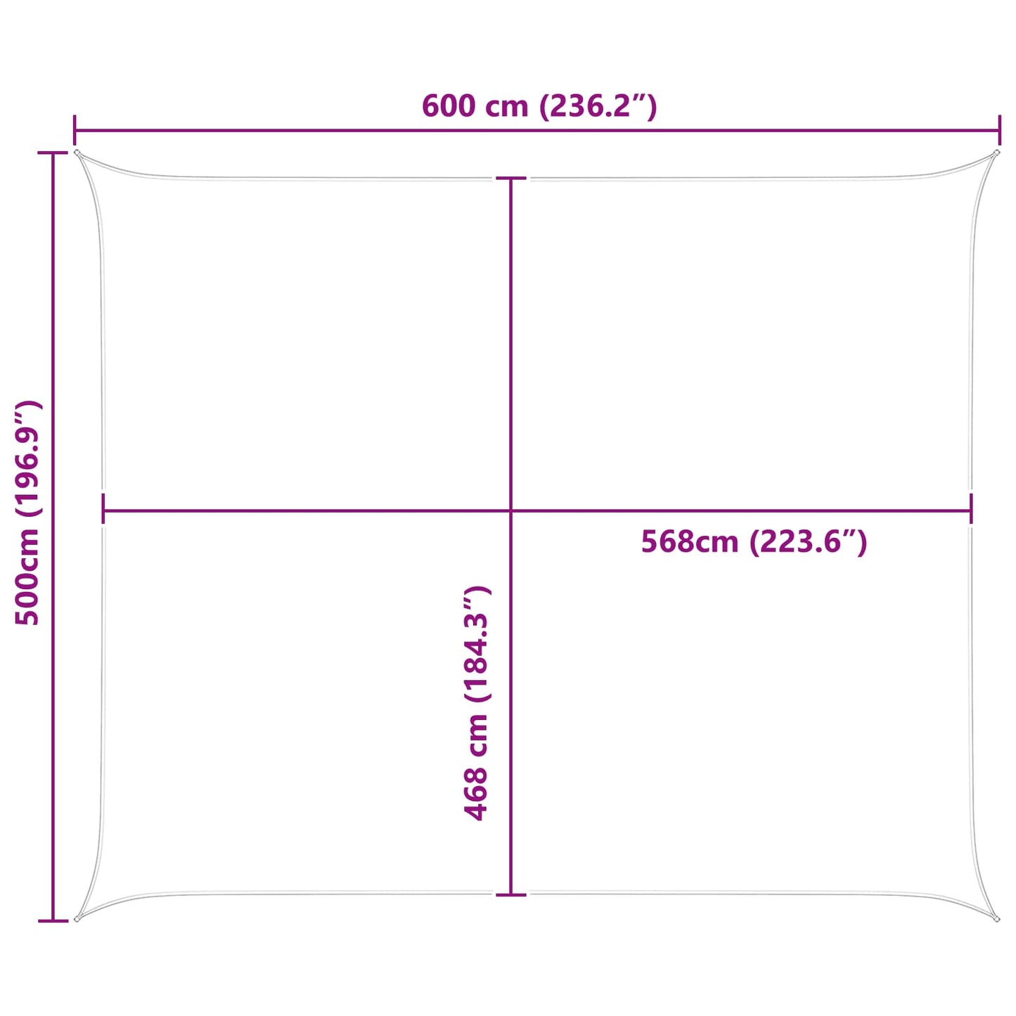 Solskygge sejl Orange og Brun 6 x 5 m 100% polyester Oxford