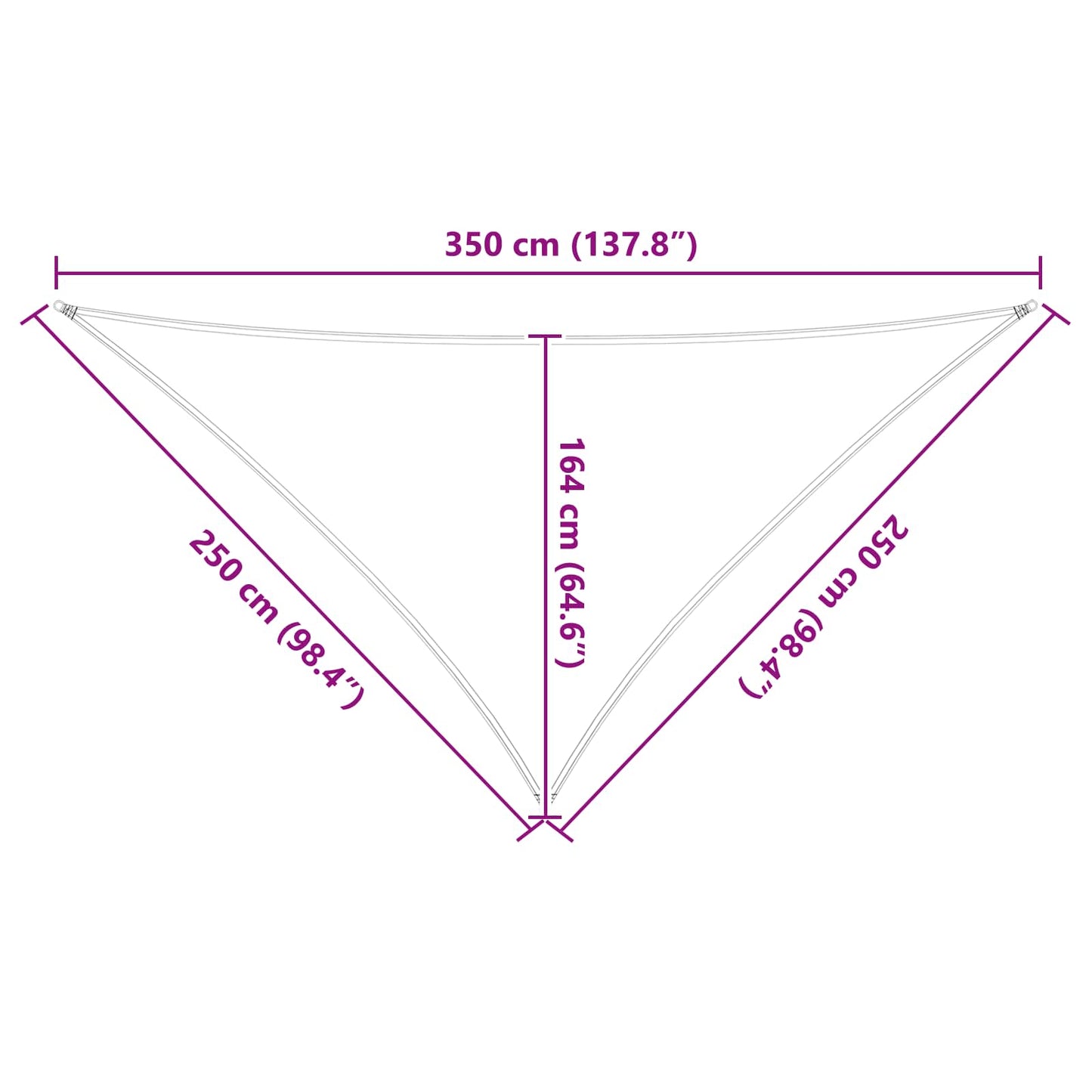 Solskygge sejl Orange og Brun 2,5 x 2,5 x 3,5 m