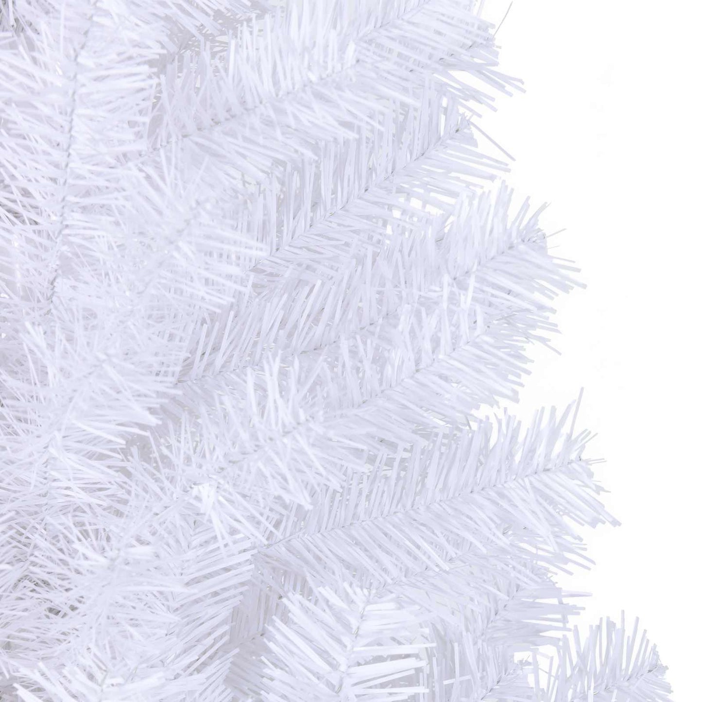 Kunstigt juletræ med 300 LED'er Hvid 210 cm PVC og Stål
