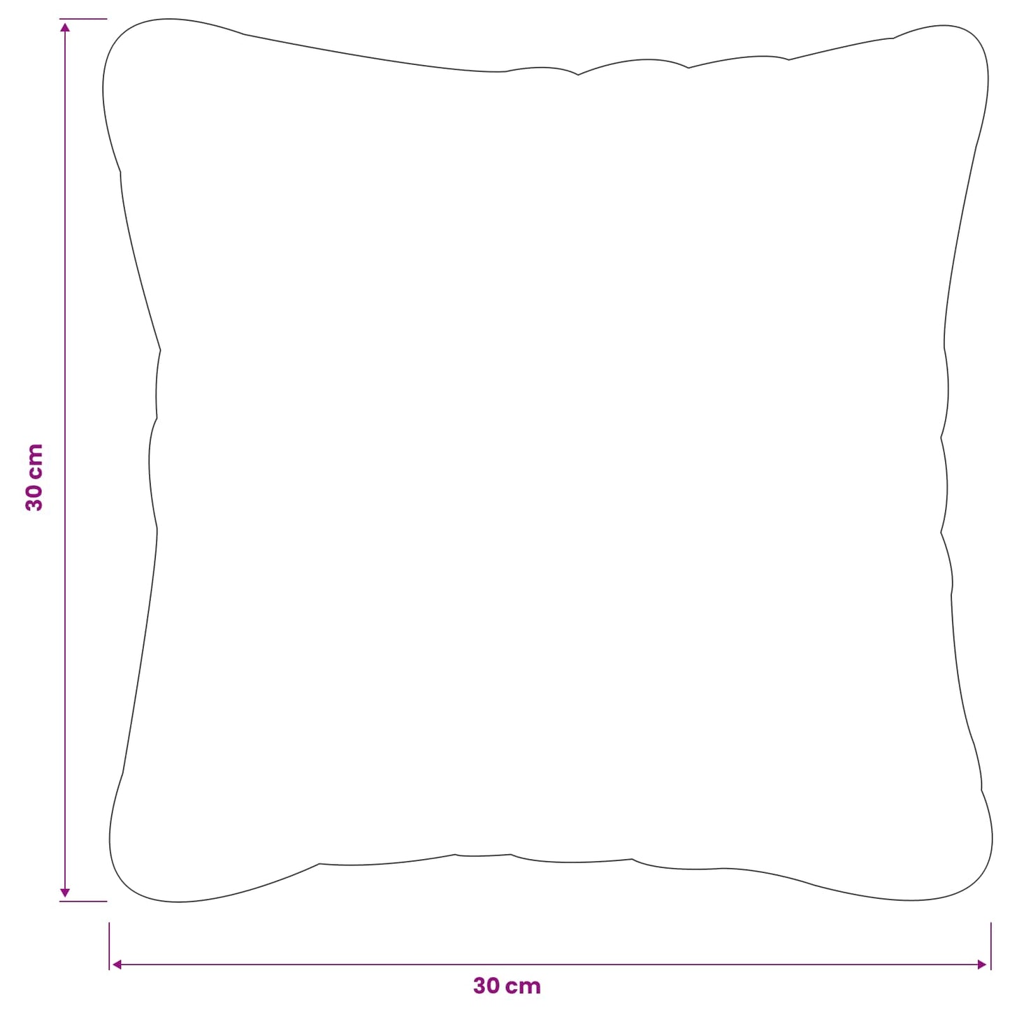 Pudebetræk 6 pcs HEERLEN Bladdesign 30 x 30 cm Polyester
