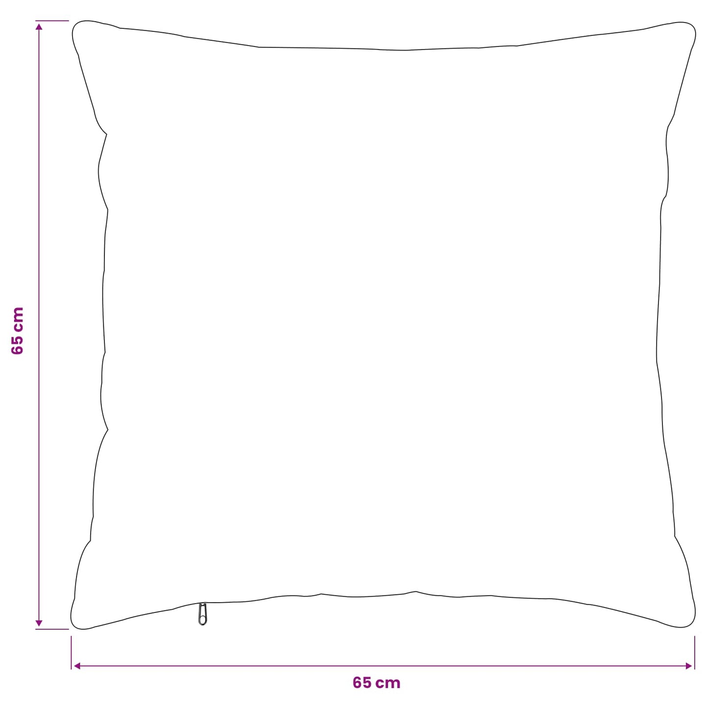 Pudebetræk 6 pcs HEERLEN Sort 65 x 65 cm Flannel
