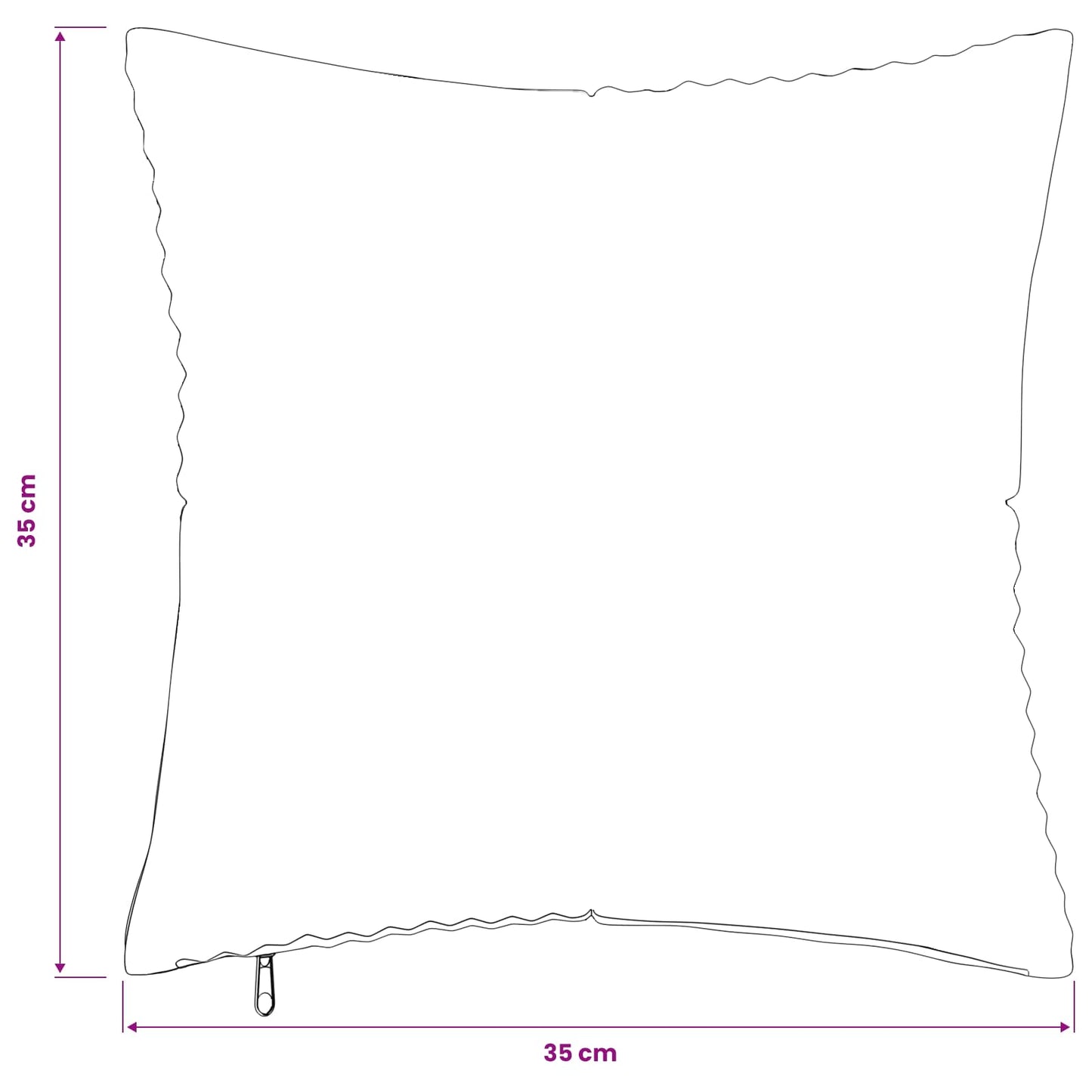 Pudebetræk 6 pcs ALMELO Cremefarvet 35 x 35 cm cordfløjl