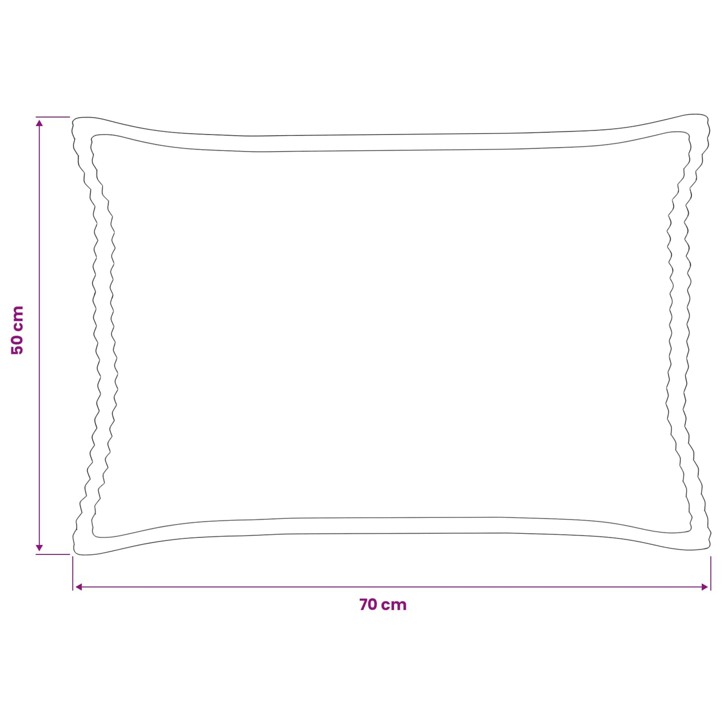 Pudebetræk 2 stk. HOUTEN Gråbrun 50 x 70 cm cordfløjl