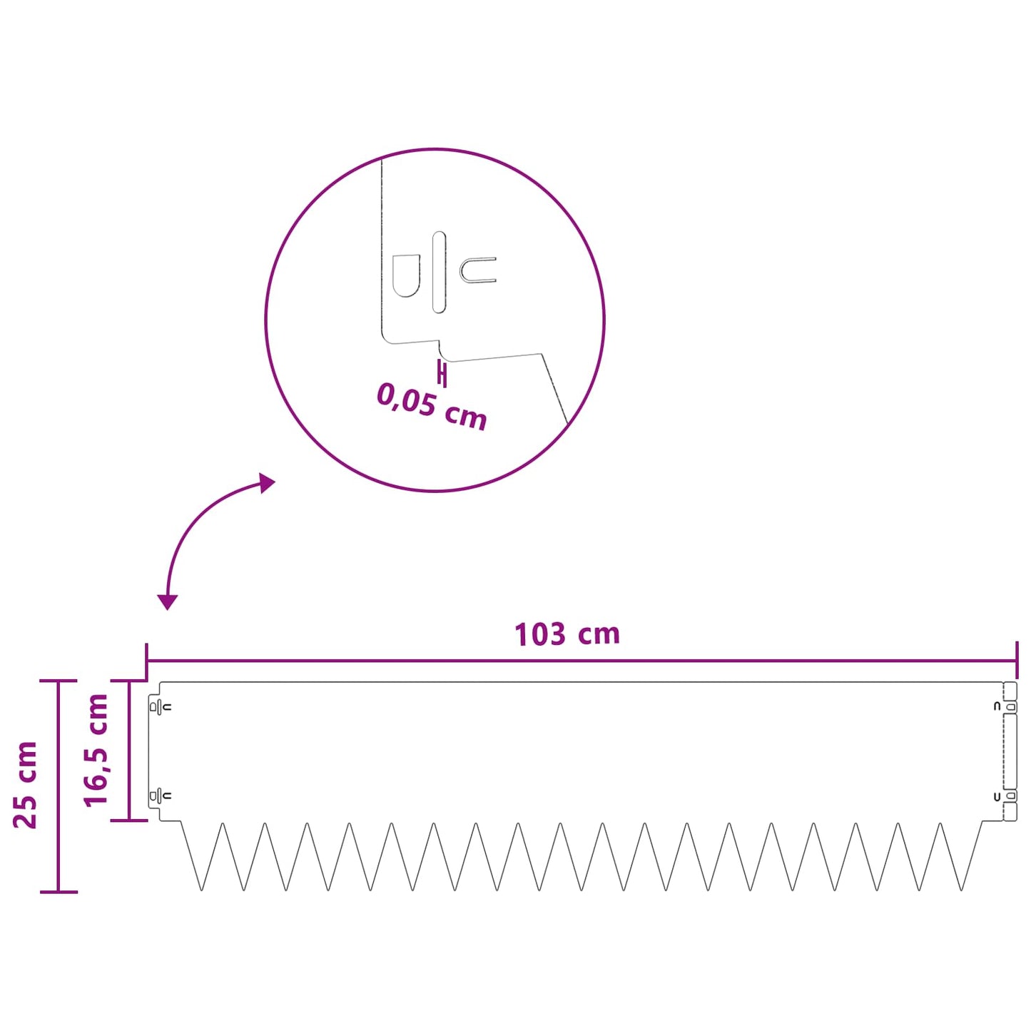 Plænekant 30 pcs metal