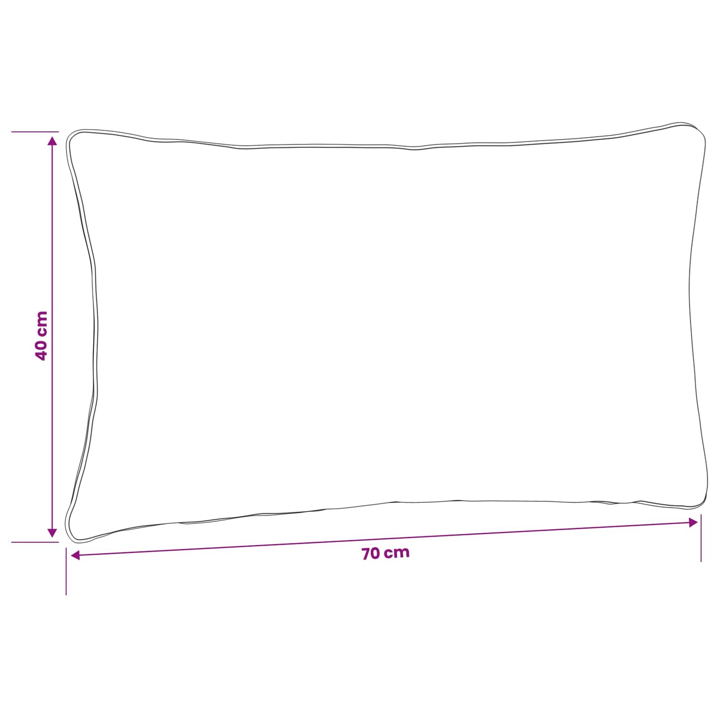 1-delte rygpuder PUTTEN 100% polyester Antracit 70 x 40 x 15 cm
