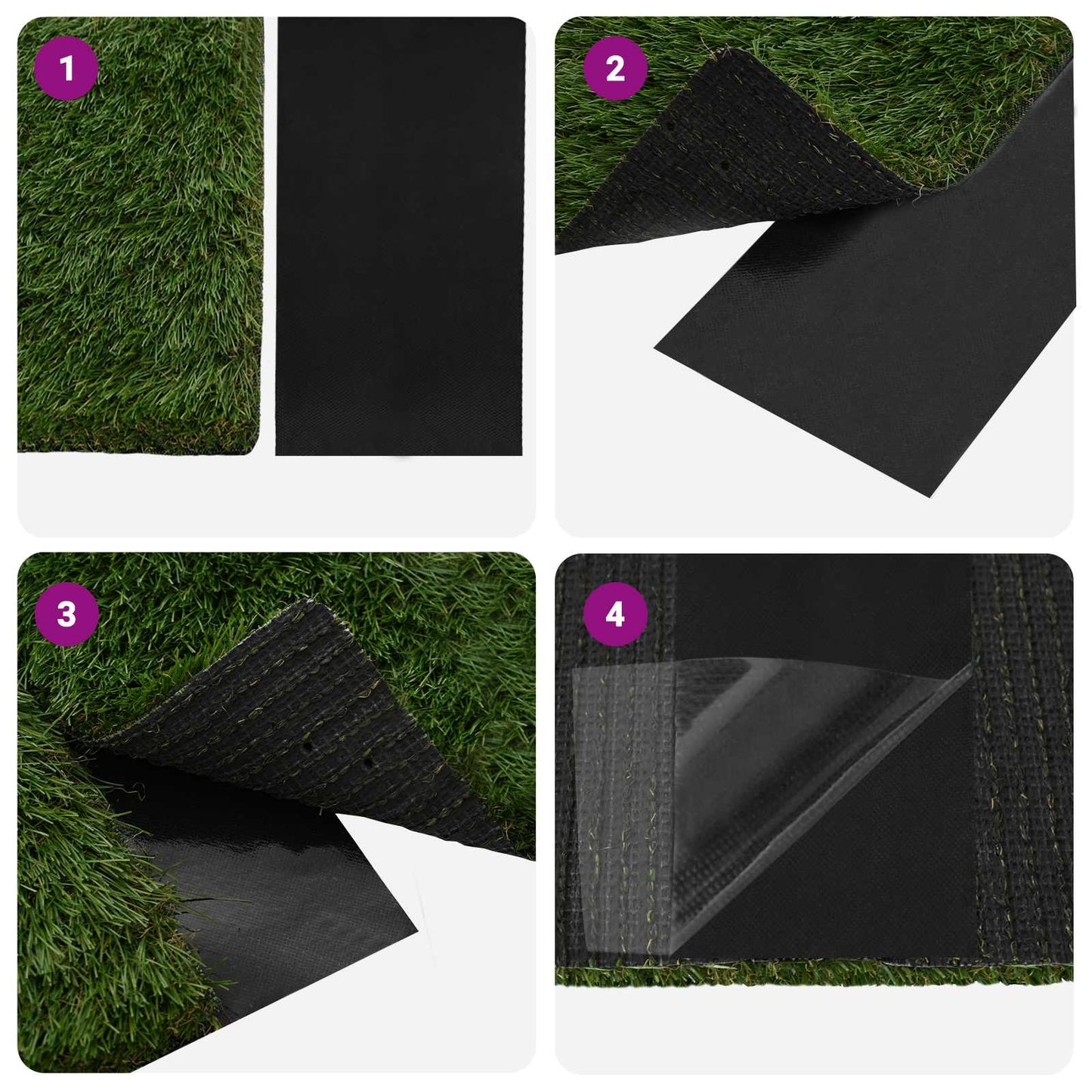 Selvklæbende kunstgræs tape Sort 20 x 0,15 cm Non-woven stof