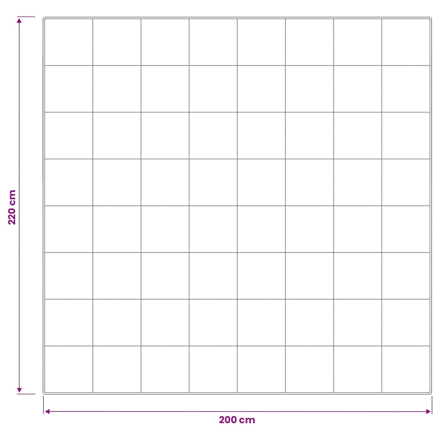 Dyne TRIER 200x220 cm Sommer 140 GSM 100% australsk uld Hvid