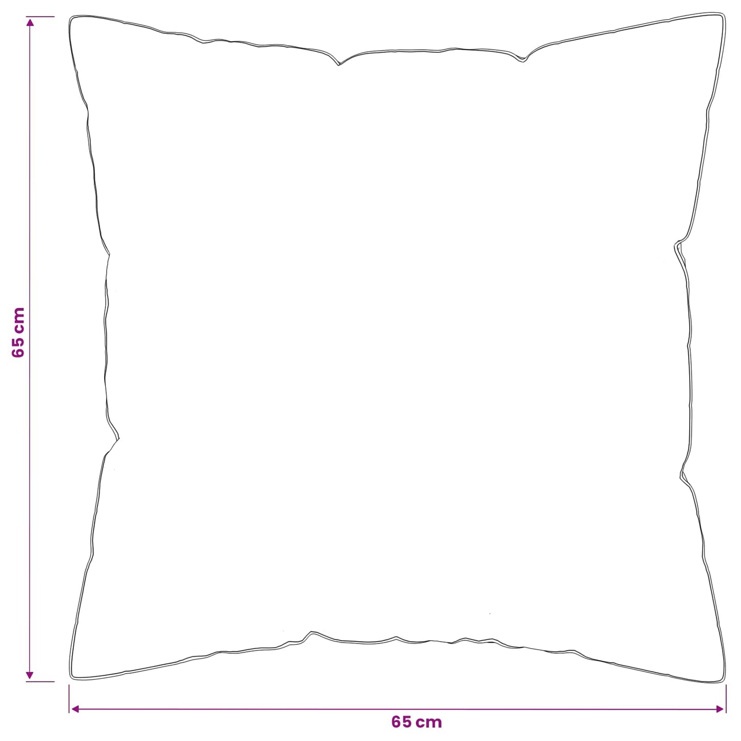 Hovedpude FULDA 2 stk. 65 x 65 cm 100% gåsefed og fjer Hvid