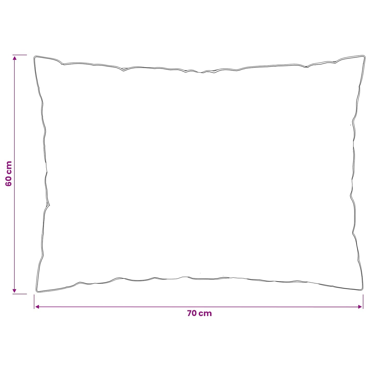 Hovedpude FULDA 2 stk. 60 x 70 cm 100% gåsefed og fjer Hvid