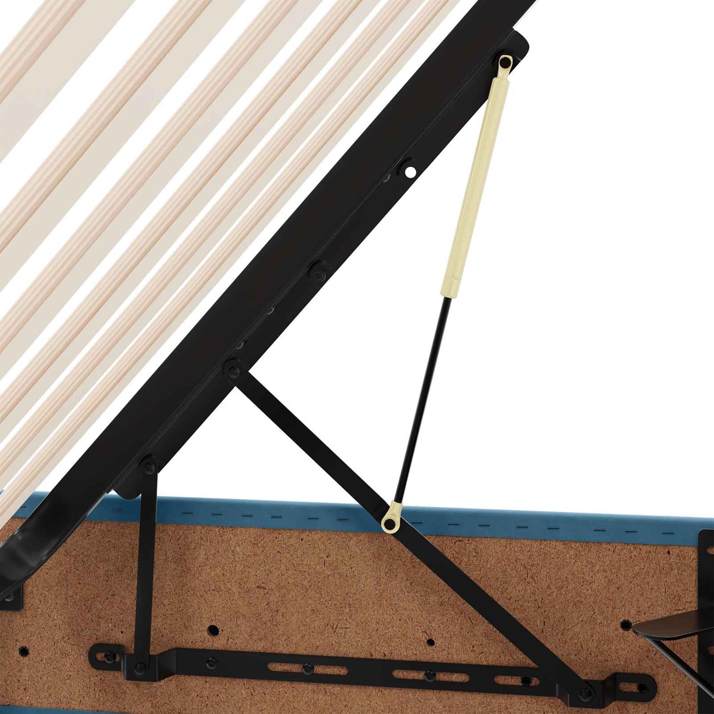 Ottoman Sengestel med opbevaring Mørk blå 160 x 200 cm Fløjl