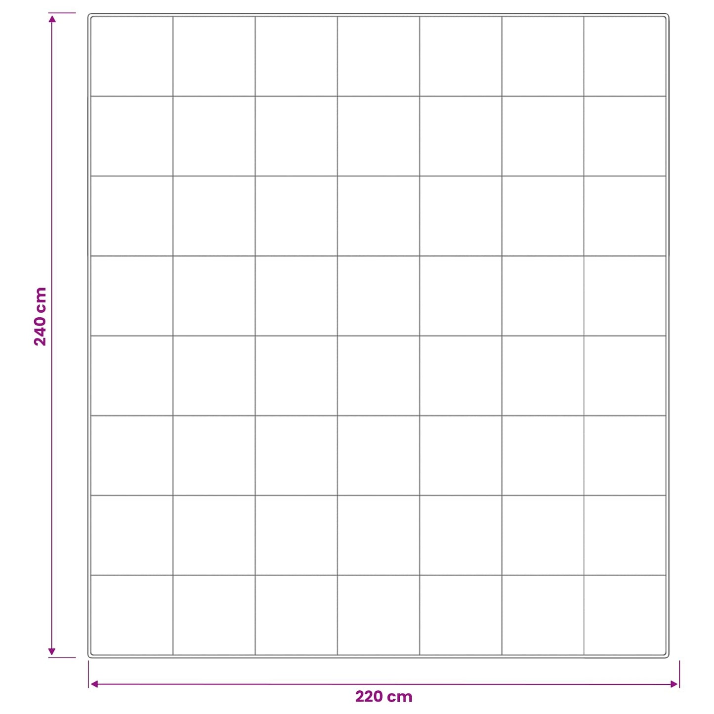 Dyne FULDA 220 x 240 cm 4 årstider 210 GSM 90% gåsedun Hvid