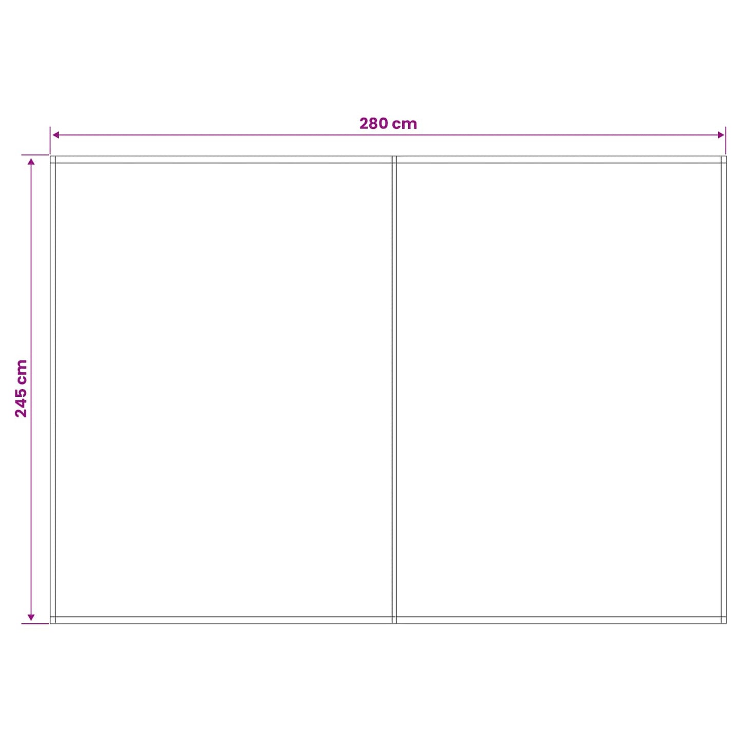 Reservedug til markise Rød 300 x 250 cm Polyester