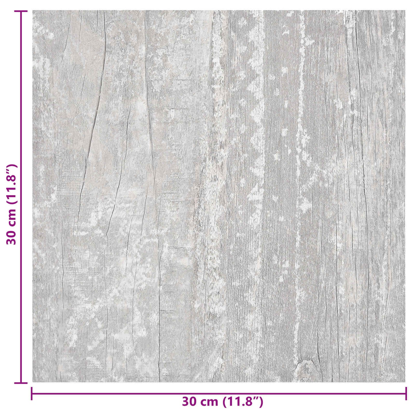 Selvklæbende Gulvplanker Grå 30,5 x 30,5 cm 20 stk. PVC