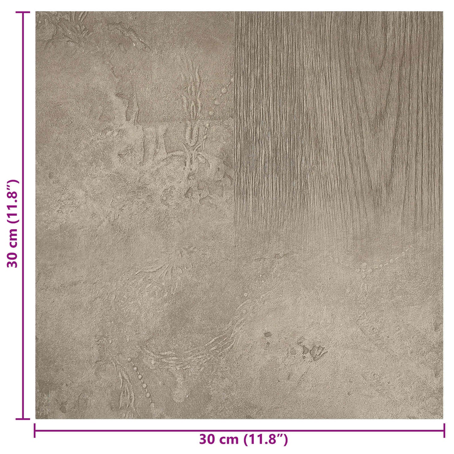 Selvklæbende Gulvplanker 30,5 x 30,5 cm 20 pcs PVC