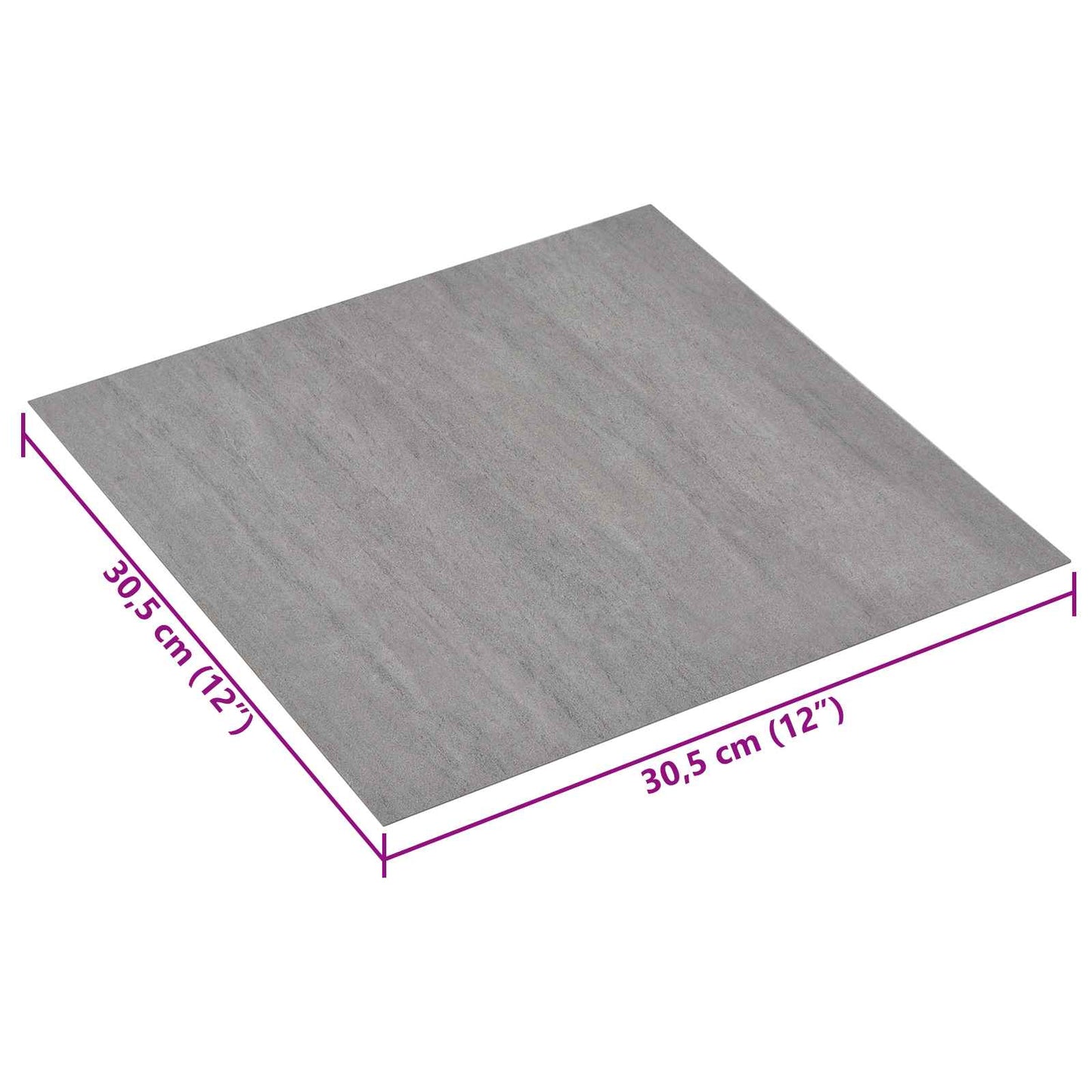 Selvklæbende Gulvplanker 30,5 x 30,5 cm 20 pcs PVC Grå og Træ