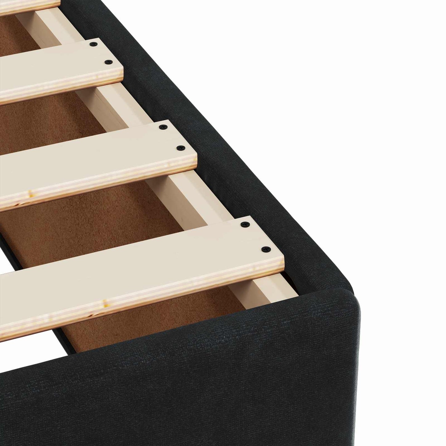 Box Spring Seng med Madras og LED Sort 200 x 200 cm Velour