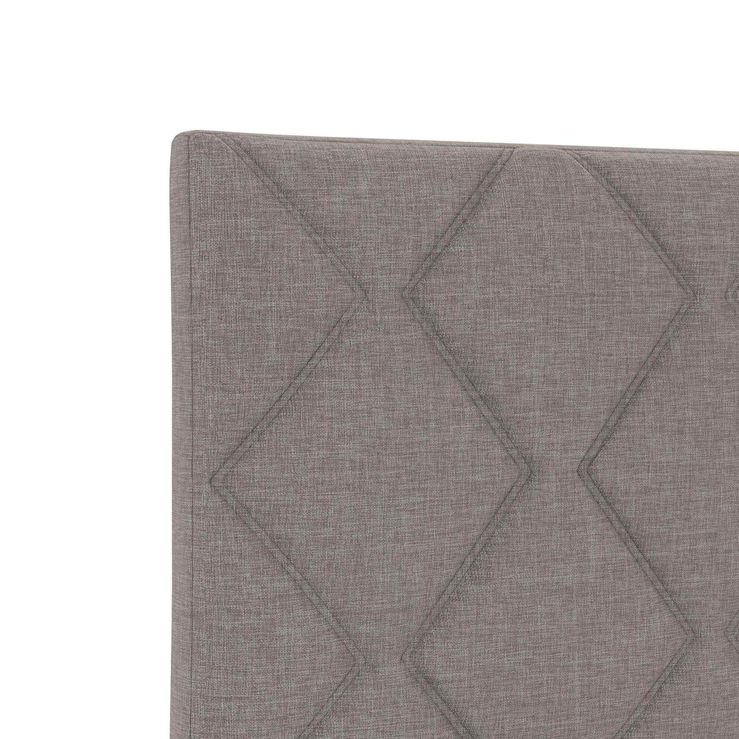 Ottoman seng med madras og LED Gråbrun 140 x 200 cm Stof