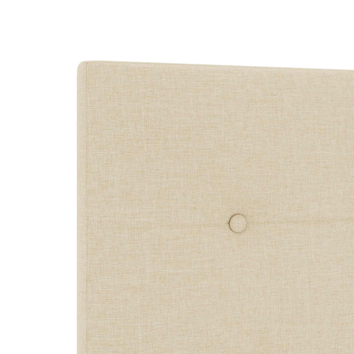 Ottoman seng med madras og LED Cremefarvet 200 x 200 cm Stof