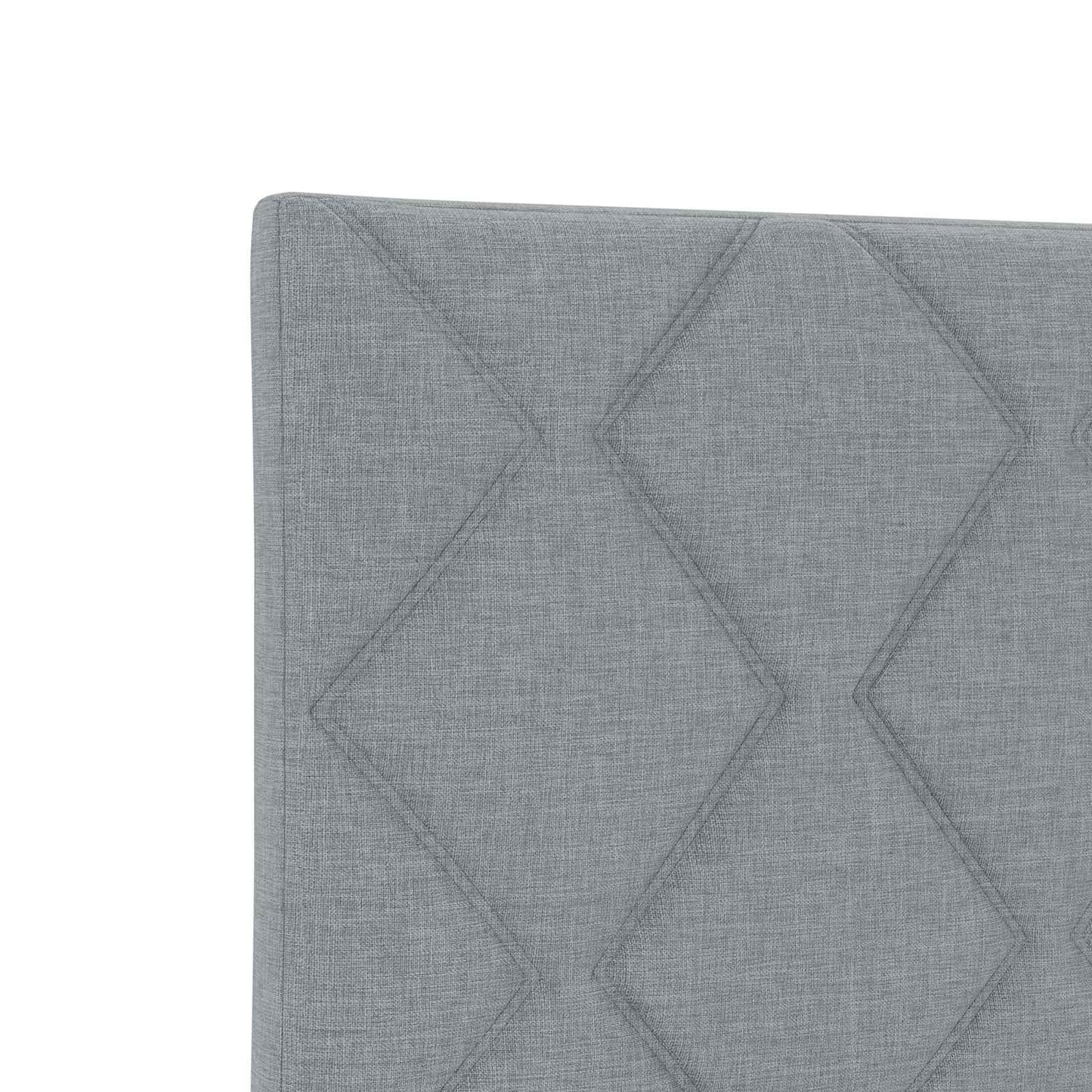 Ottoman seng med madras og LED Lysegrå 140 x 190 cm Stof