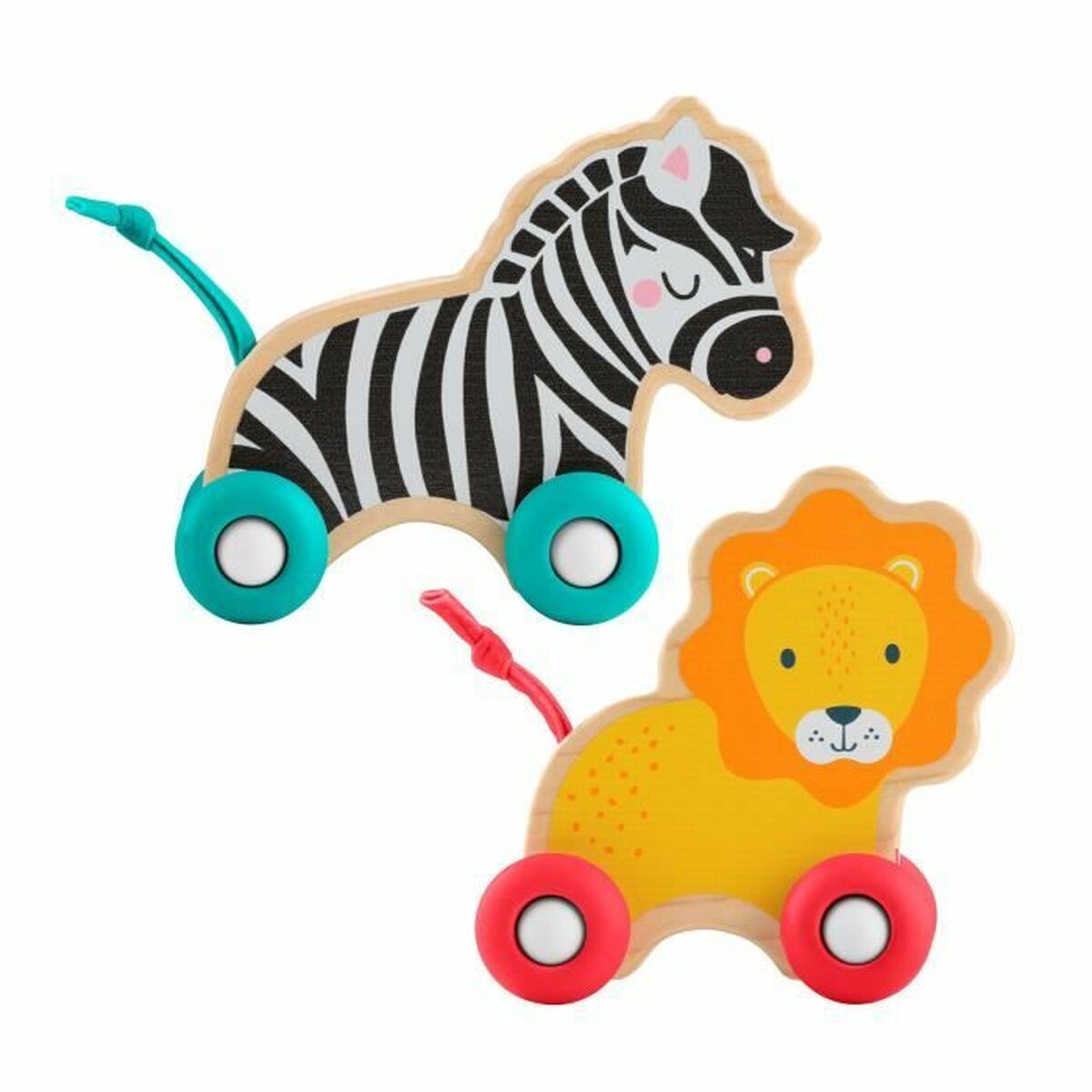 Fisher-Price Skubbedyr i træ, 0,5 År, Træ, Flerfarvet