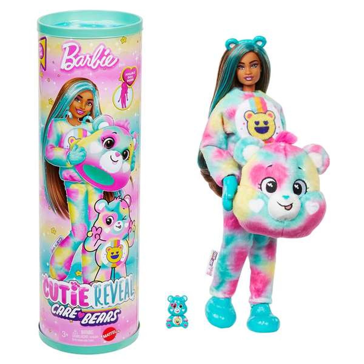 BARBIE CUTIE REVEAL CARE BEARS Set - Good Vibes Bear (JFV62)